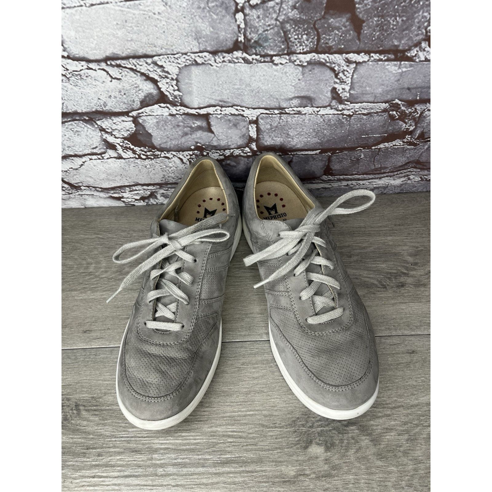 Mephisto Mephisto Rebeca Perf Runoff Gray Leather White Comfort Shoes Size US 9.5 / IT 39.5 - 3 Thumbnail