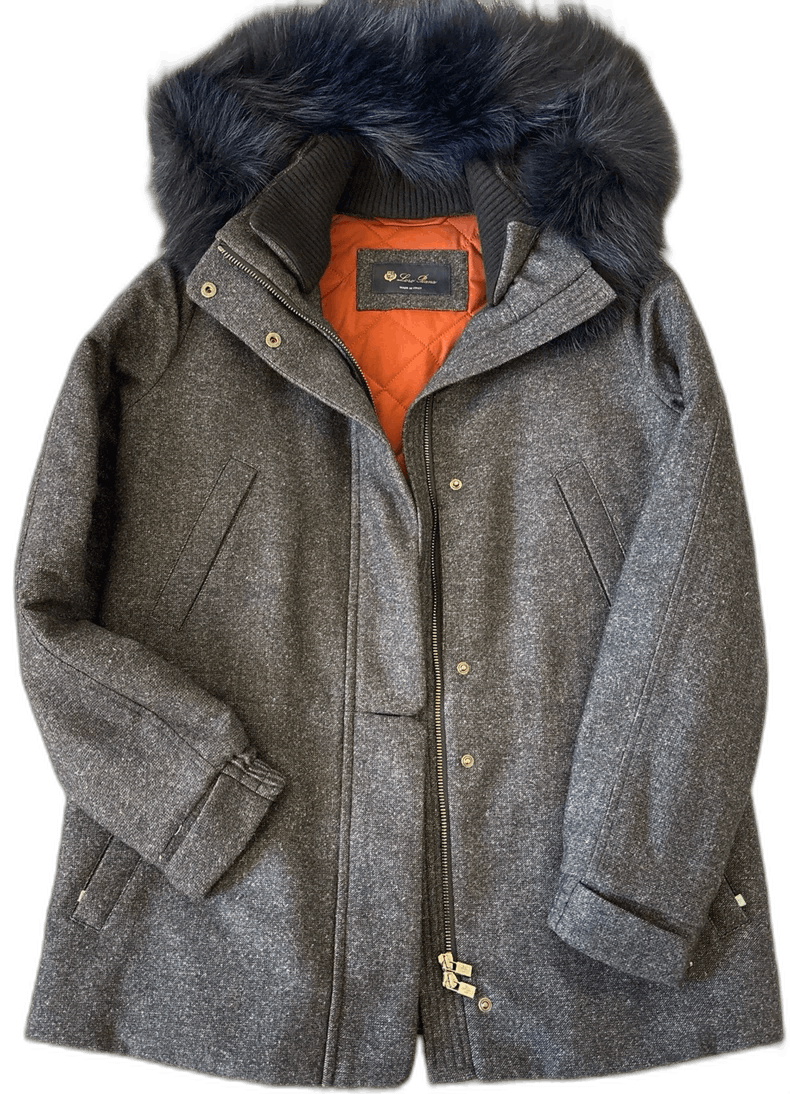 Loro Piana Loro Piana Icery Gray Fur Hood Coat- Size US M / EU 48-50 / 2 - 1 Thumbnail