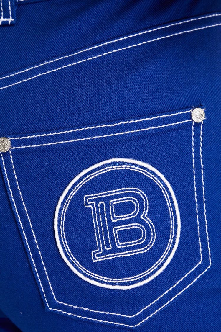Balmain o1y0625 Denim Pant in Bright Blue Size 27" / US 4 / IT 40 - 3 Thumbnail