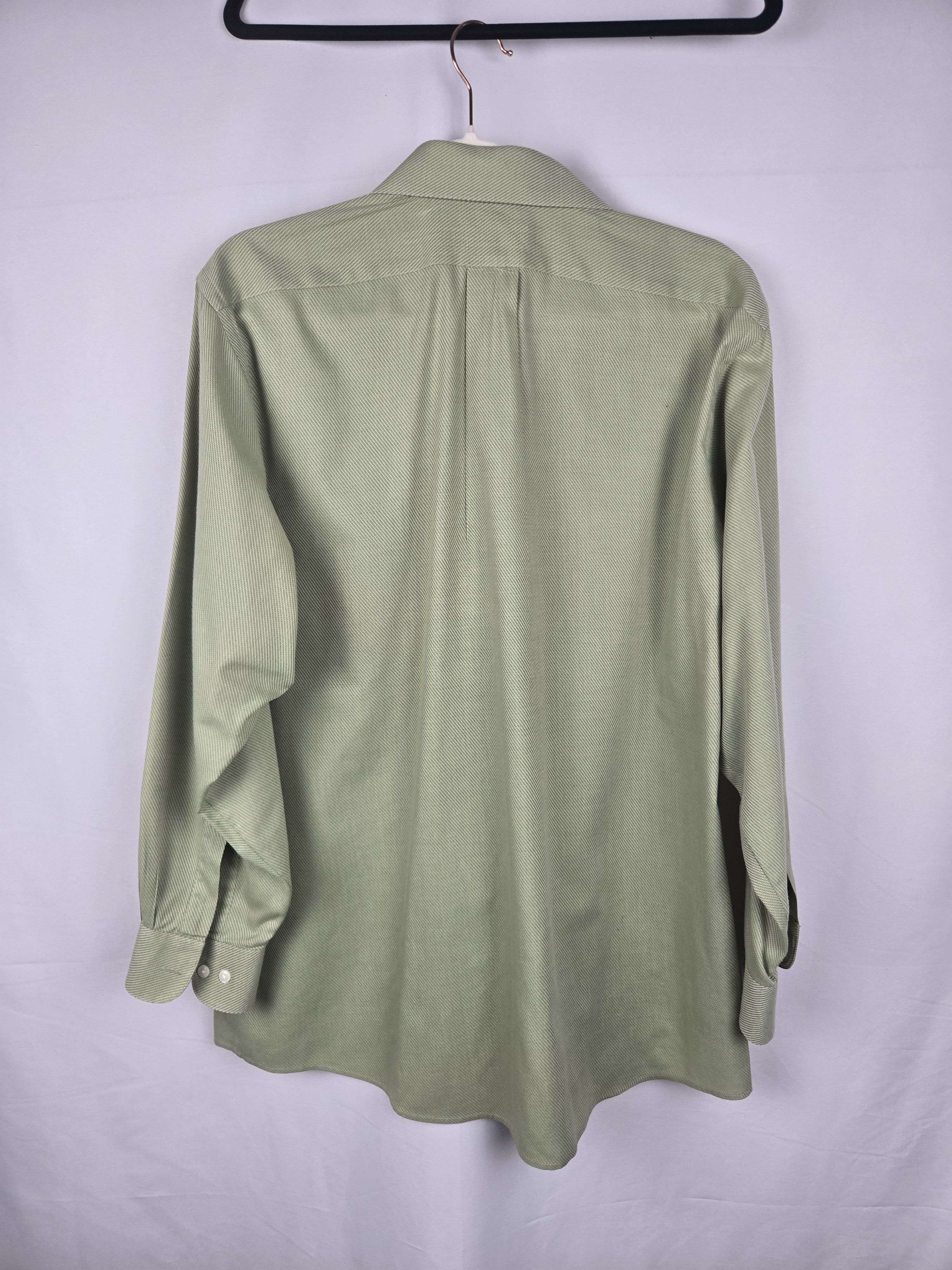 Van Heusen Van Heusen Wrinkle-Free Green Dress Shirt Size Large Size US L / EU 52-54 / 3 - 2 Thumbnail