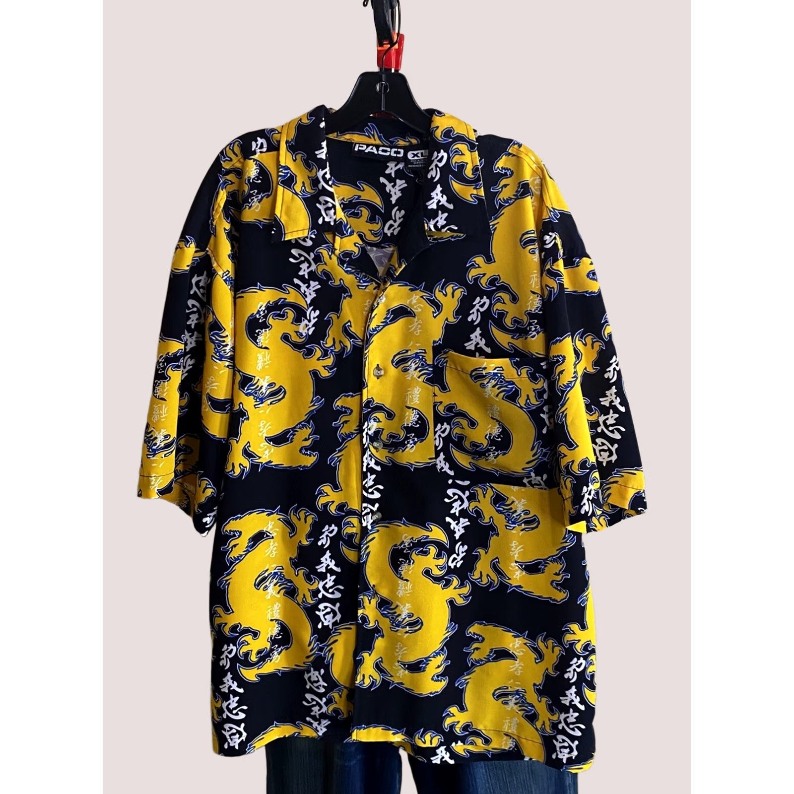 Vintage Paco WILD Asian Character oly Dragon Rockabilly Shirt XL Length 33 Size US XL / EU 56 / 4 - 1 Thumbnail