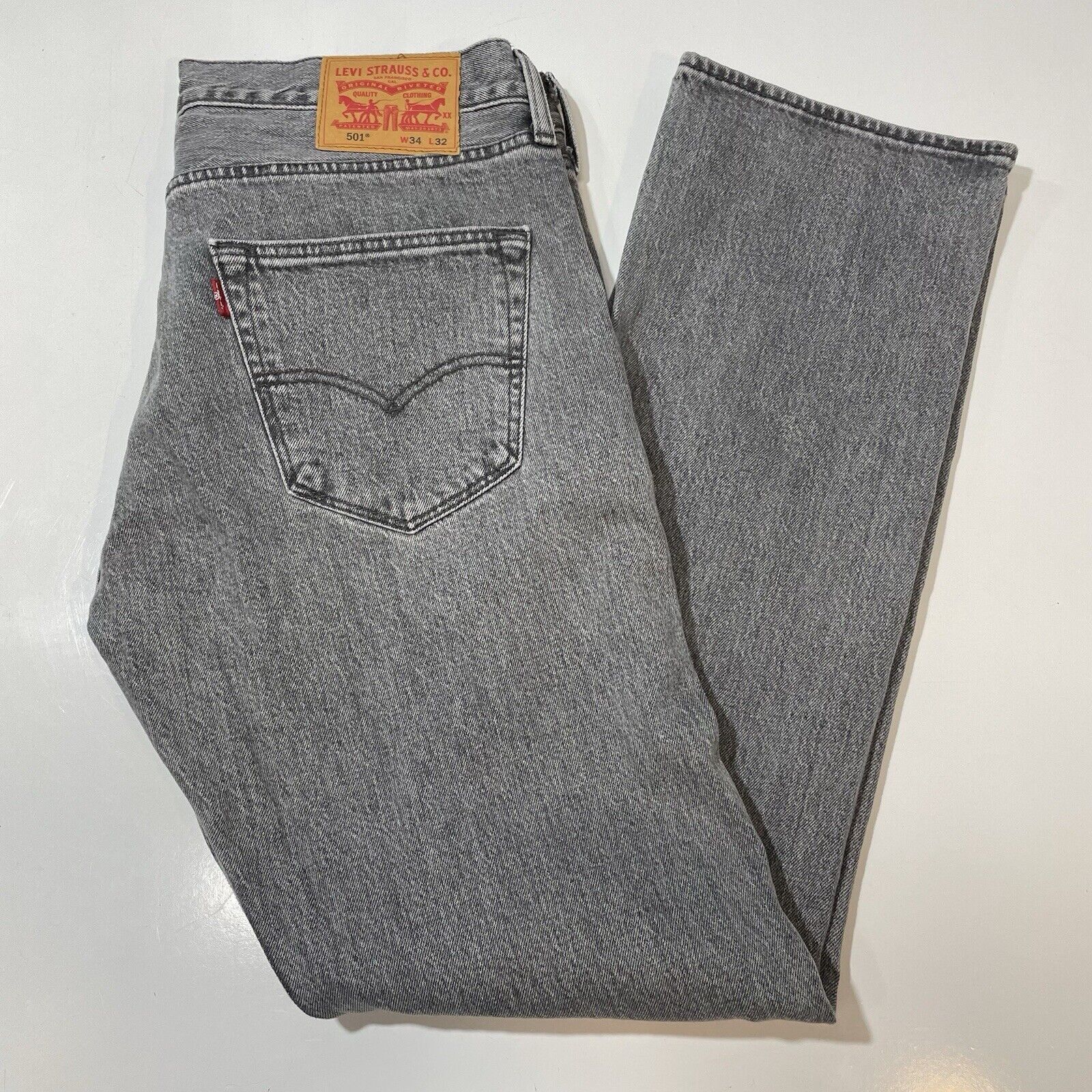Levi's Levis 501 Jeans Men’s Straight Leg Button Fly 34x32 Charcoal Size US 34 / EU 50 - 2 Thumbnail