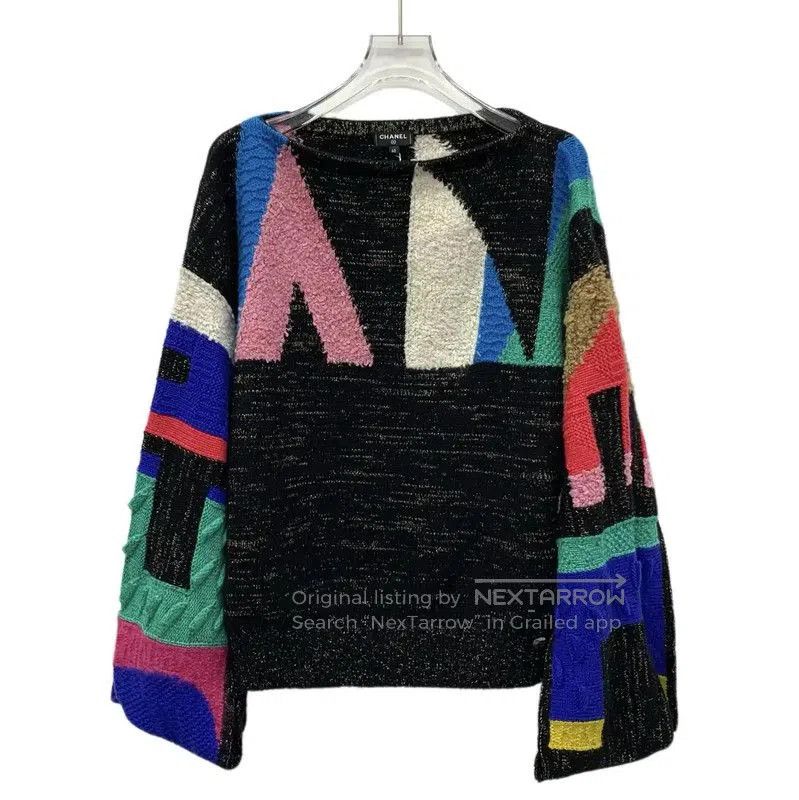 Chanel Chanel Color-Block Pullover Sweater for Women . Size M / US 6-8 / IT 42-44 - 1 Thumbnail
