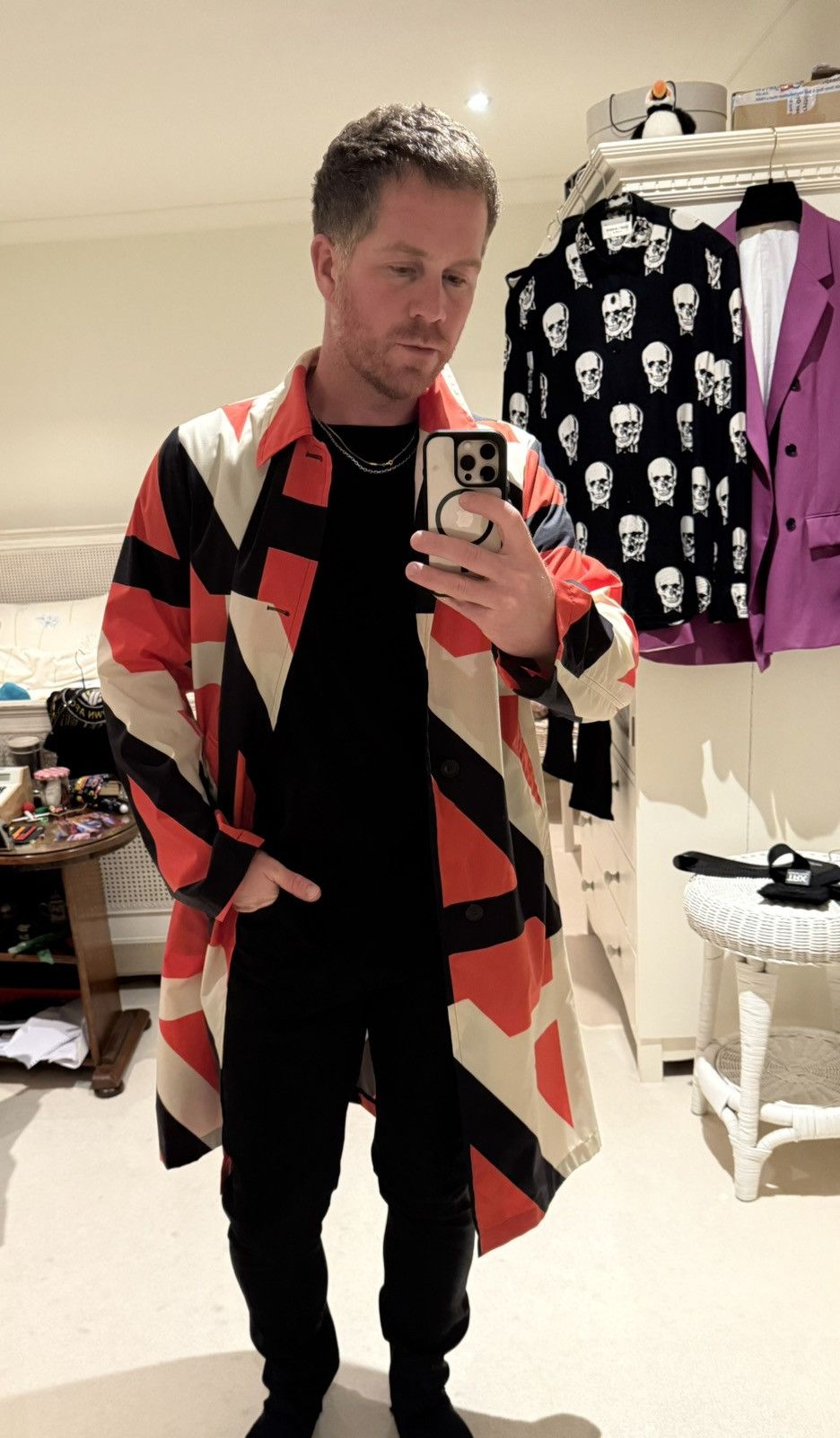 Dries Van Noten SS22 Dries Van Noten Geometric Antwerp long coat jacket Size US M / EU 48-50 / 2 - 4 Thumbnail