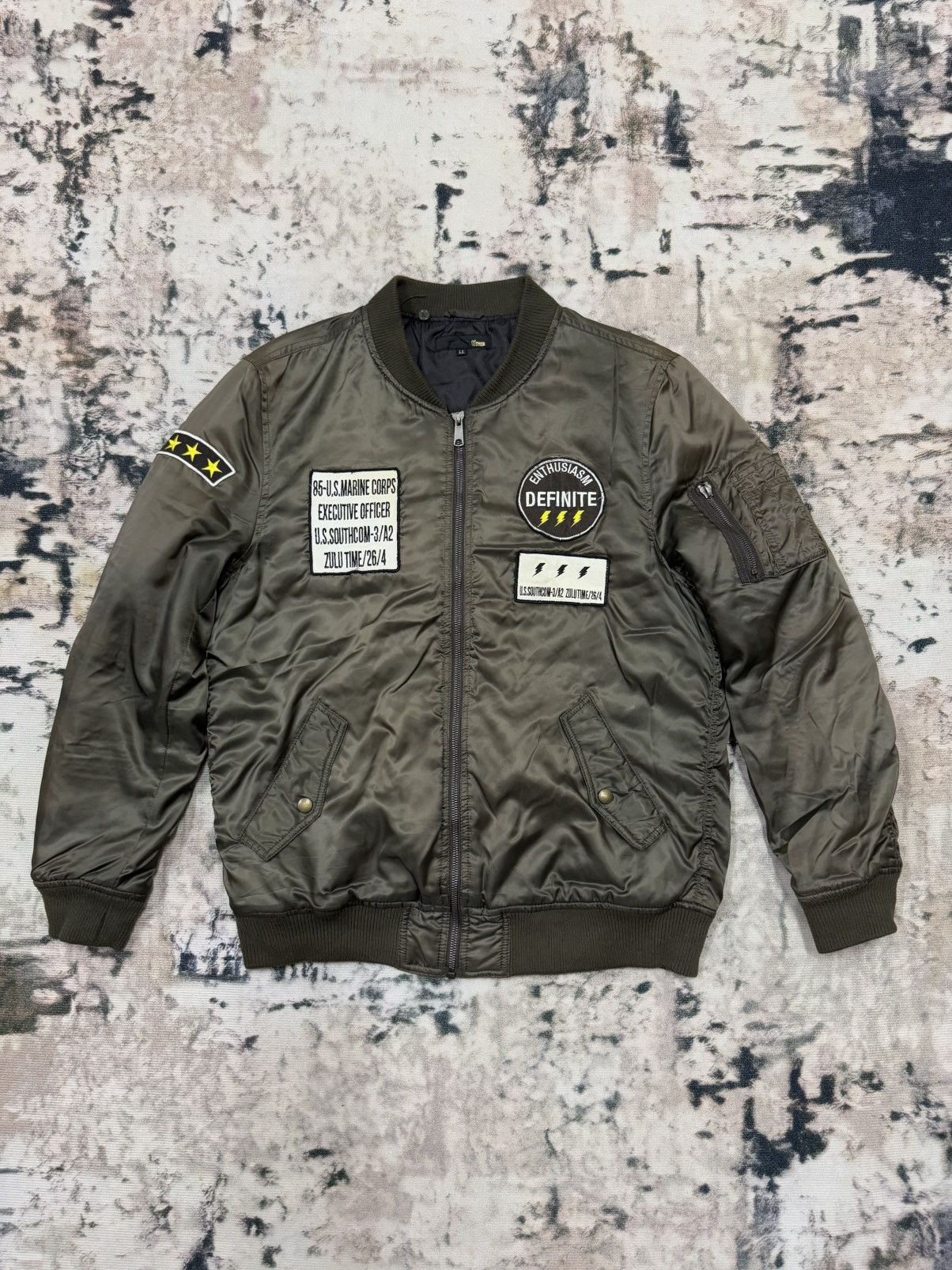 Japanese Brand U.S Marine Corps Executive Officer Bomber Jacket Size US M / EU 48-50 / 2 - 3 Thumbnail