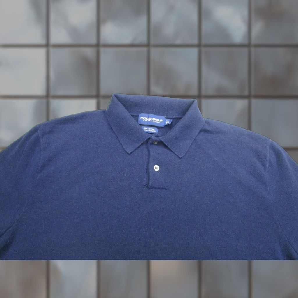 Polo Ralph Lauren Polo Ralph Lauren Polo Golf Sweater Mens L Blue Collared Knit Pullover Cashmere Blend Size US L / EU 52-54 / 3 - 1 Thumbnail