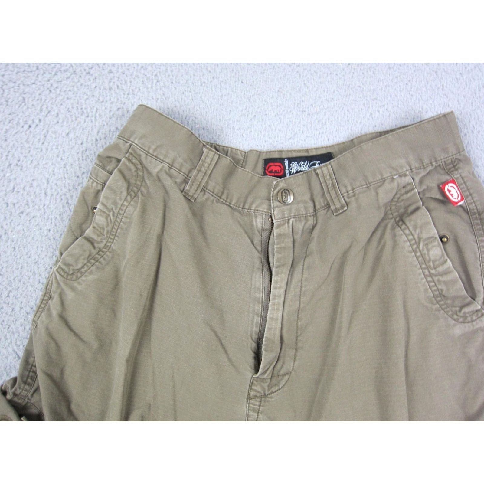 Ecko Unltd. Ecko Unltd. Shorts Cargo Canvas Zip Pockets Brown 30 Mens 90s Casual Workwear Vintage Style Finally 90s Theme Mens Size US 30 / EU 46 - 2 Thumbnail