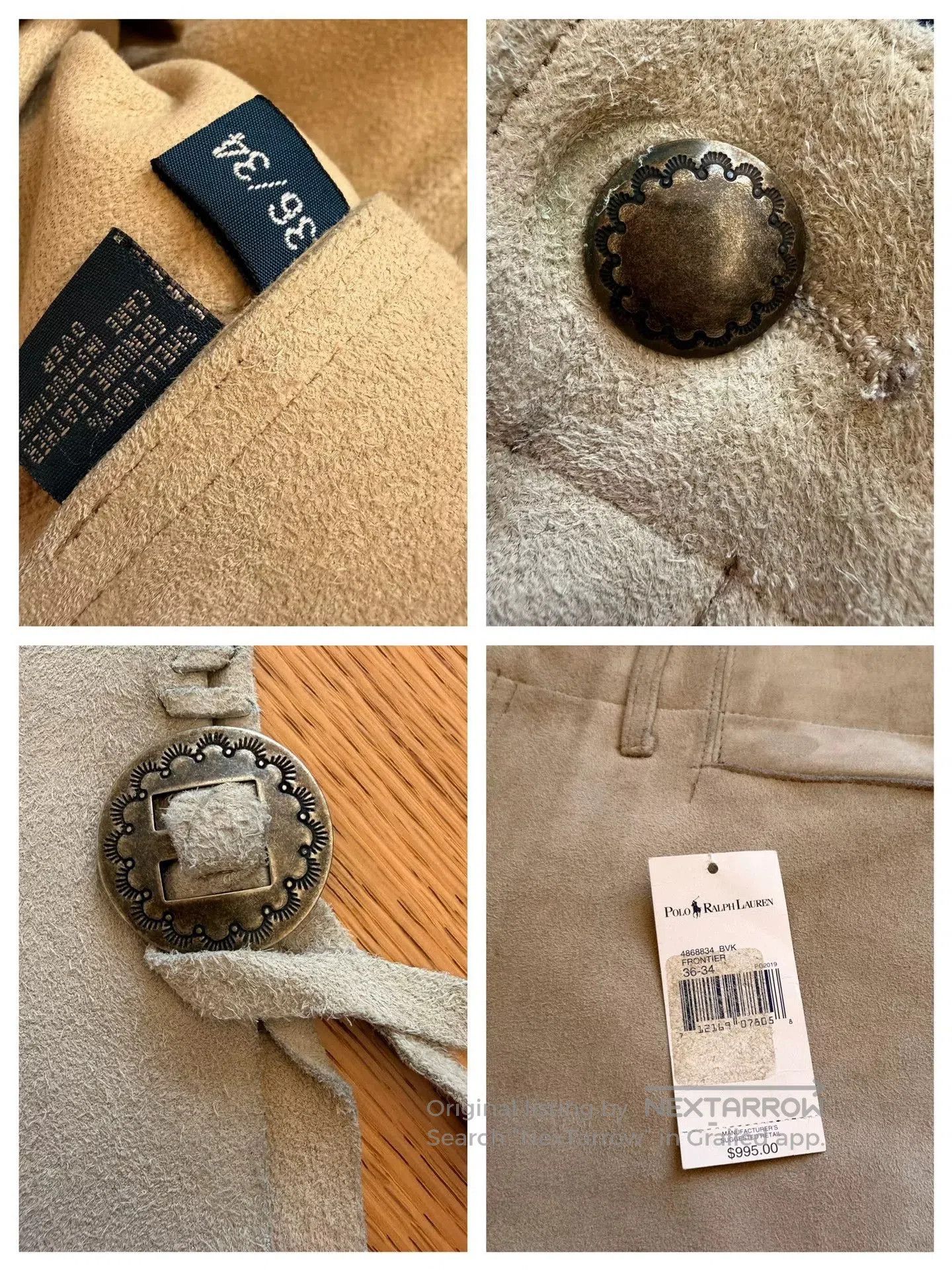 RLX Ralph Lauren Vintage Western Style Suede Pants. Size US 36 / EU 52 - 8 Thumbnail