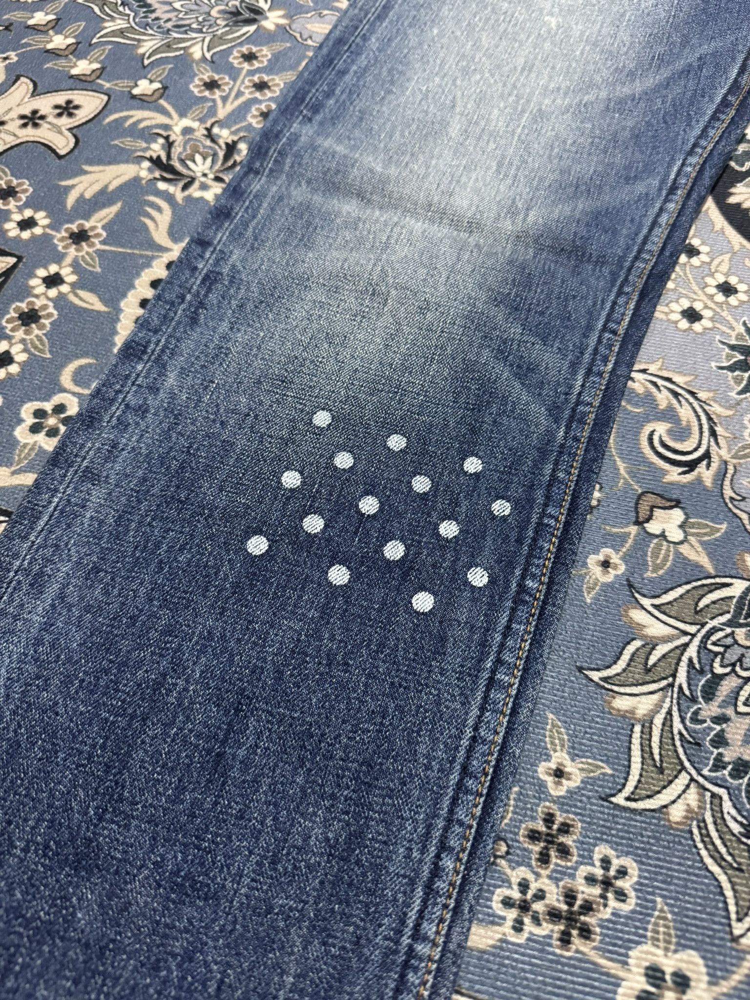 Goodhood × Japanese Brand × R.Newbold Japanese Brand Goodhood x R.Newbold Selvadge Painted Jeans Size US 31 - 4 Thumbnail