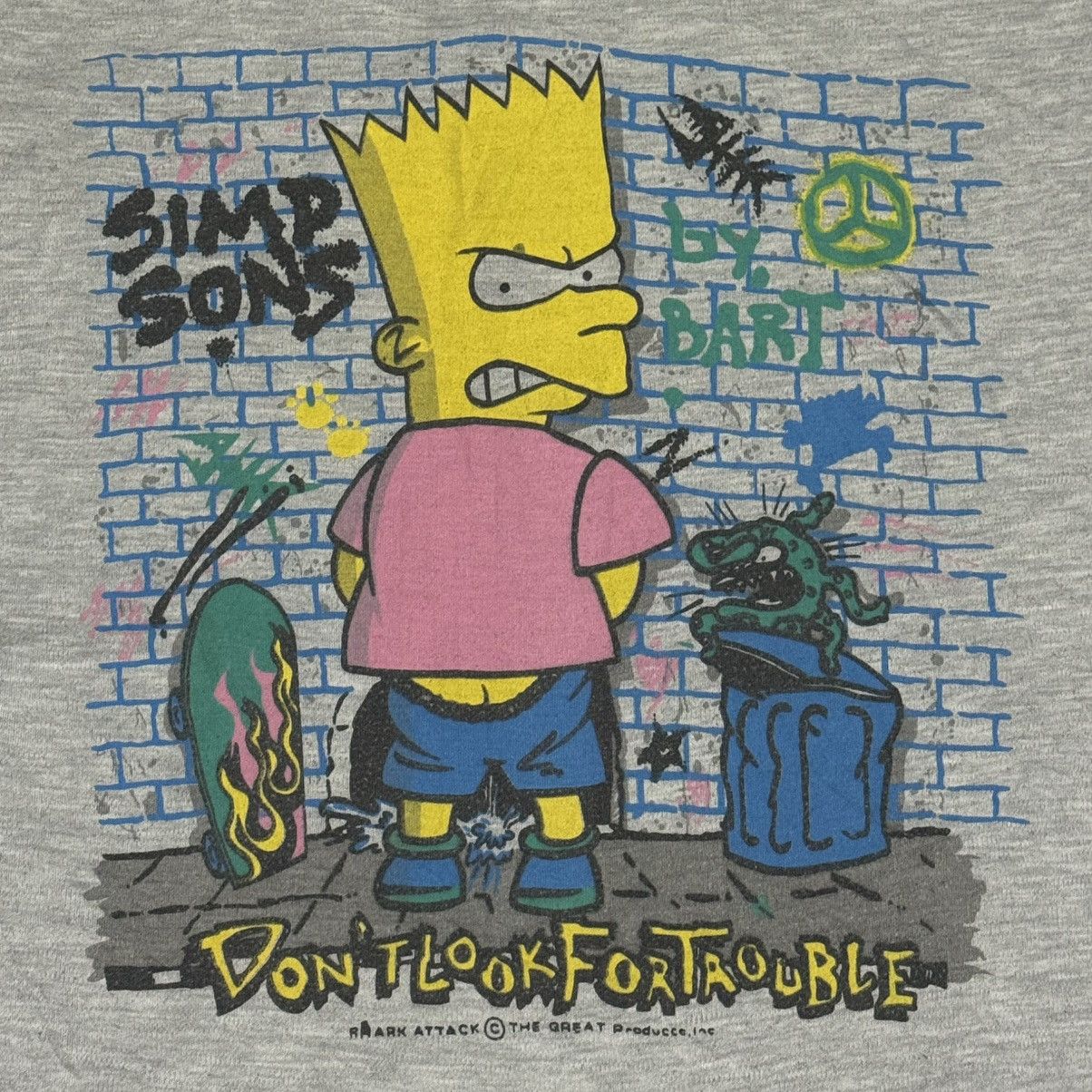 Cartoon Network × Vintage Vintage Bart Simpsons Hoodie Tee Shirt Size US M / EU 48-50 / 2 - 5 Thumbnail