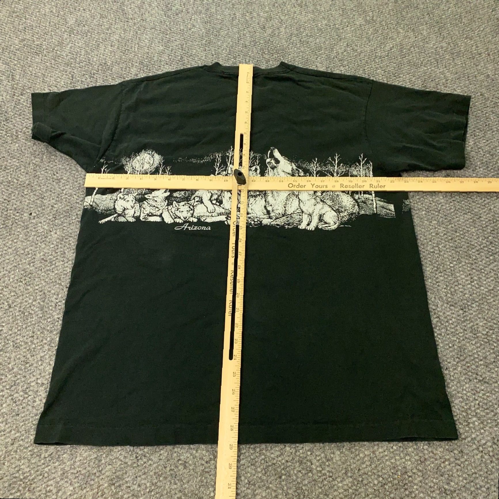 Fruit Of The Loom VINTAGE Arizona Shirt Mens XL Black Wolves Southwest Outdoors Single Stitch USA Shirt Size US XL / EU 56 / 4 - 5 Thumbnail