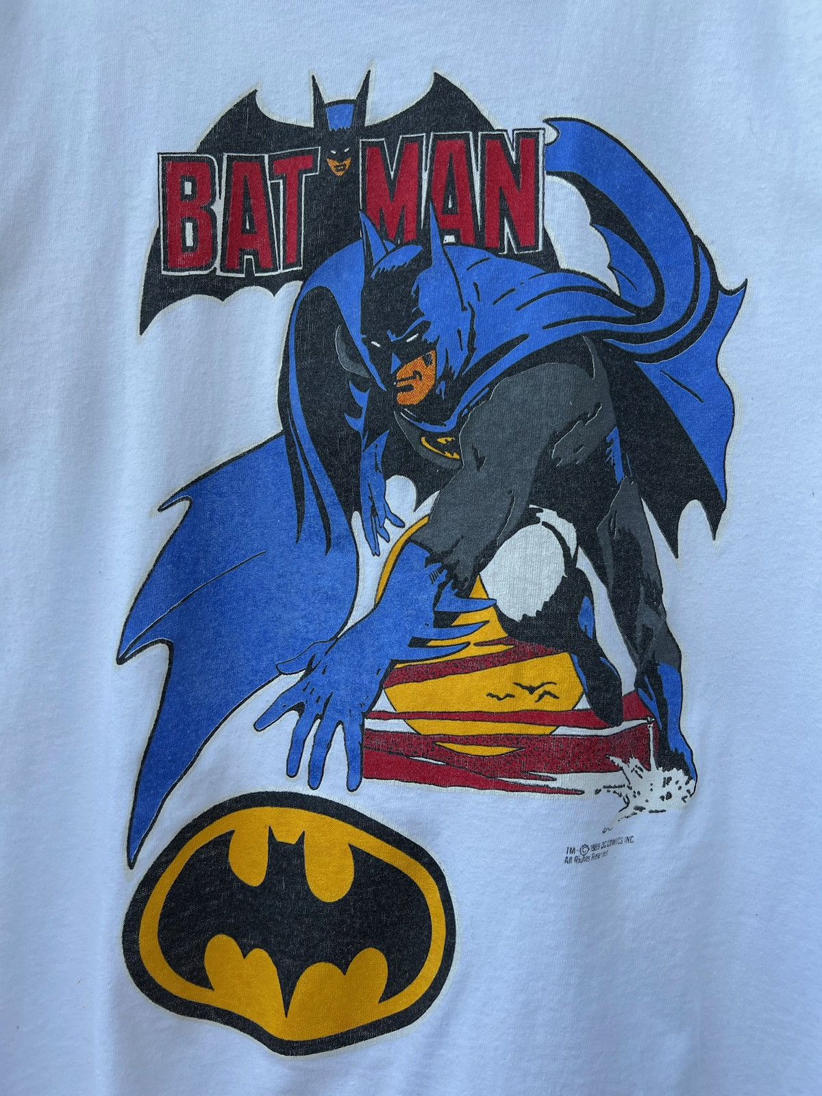 DC Comics × Marvel Comics × Vintage Vintage 1989 Batman tee Marvel (Captain America Iron Man) Size US S / EU 44-46 / 1 - 3 Thumbnail