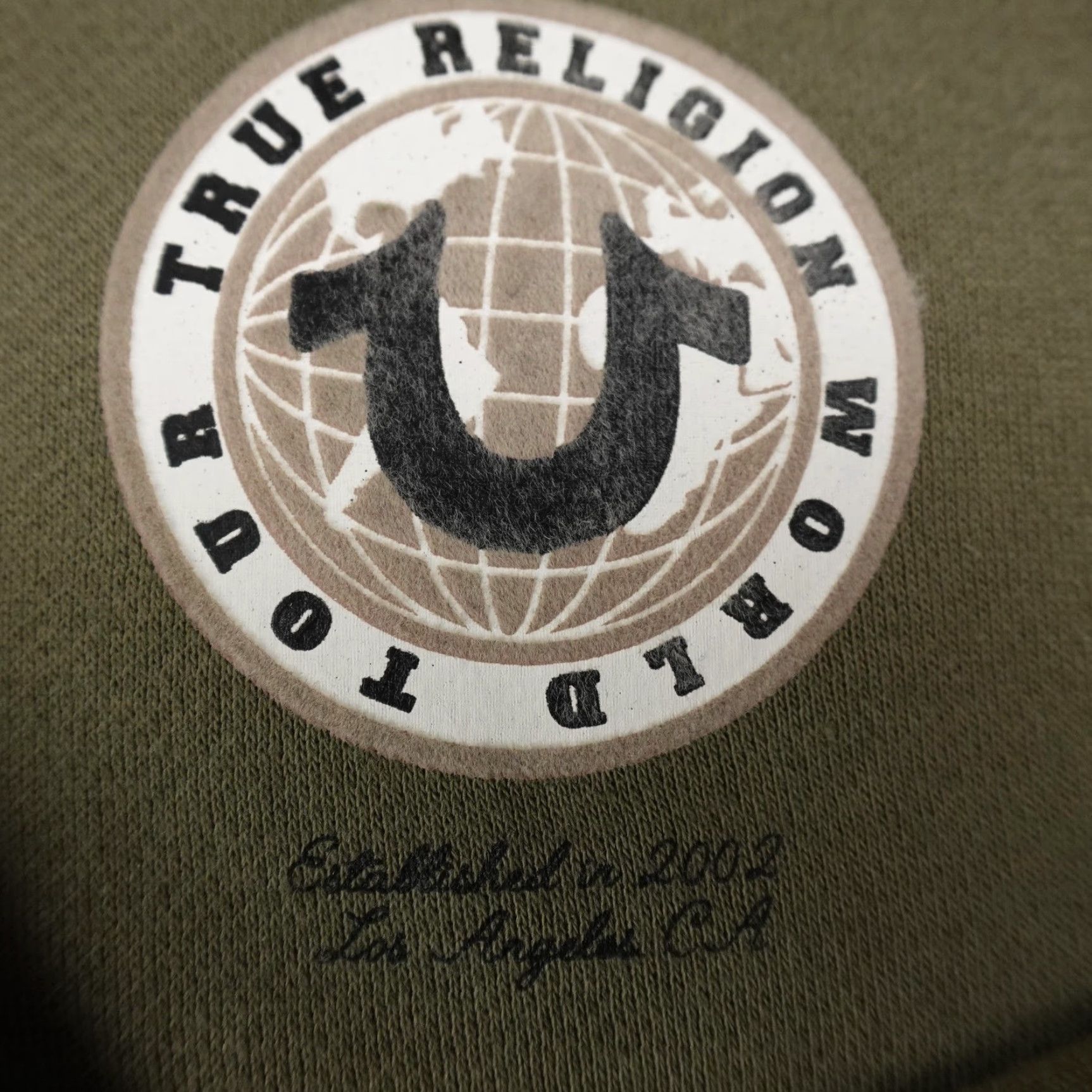 True Religion TRUE RELIGION Hoodie Mens L Green Buddha Graphic Full Zip Sweatshirt Jacket Size US L / EU 52-54 / 3 - 4 Thumbnail