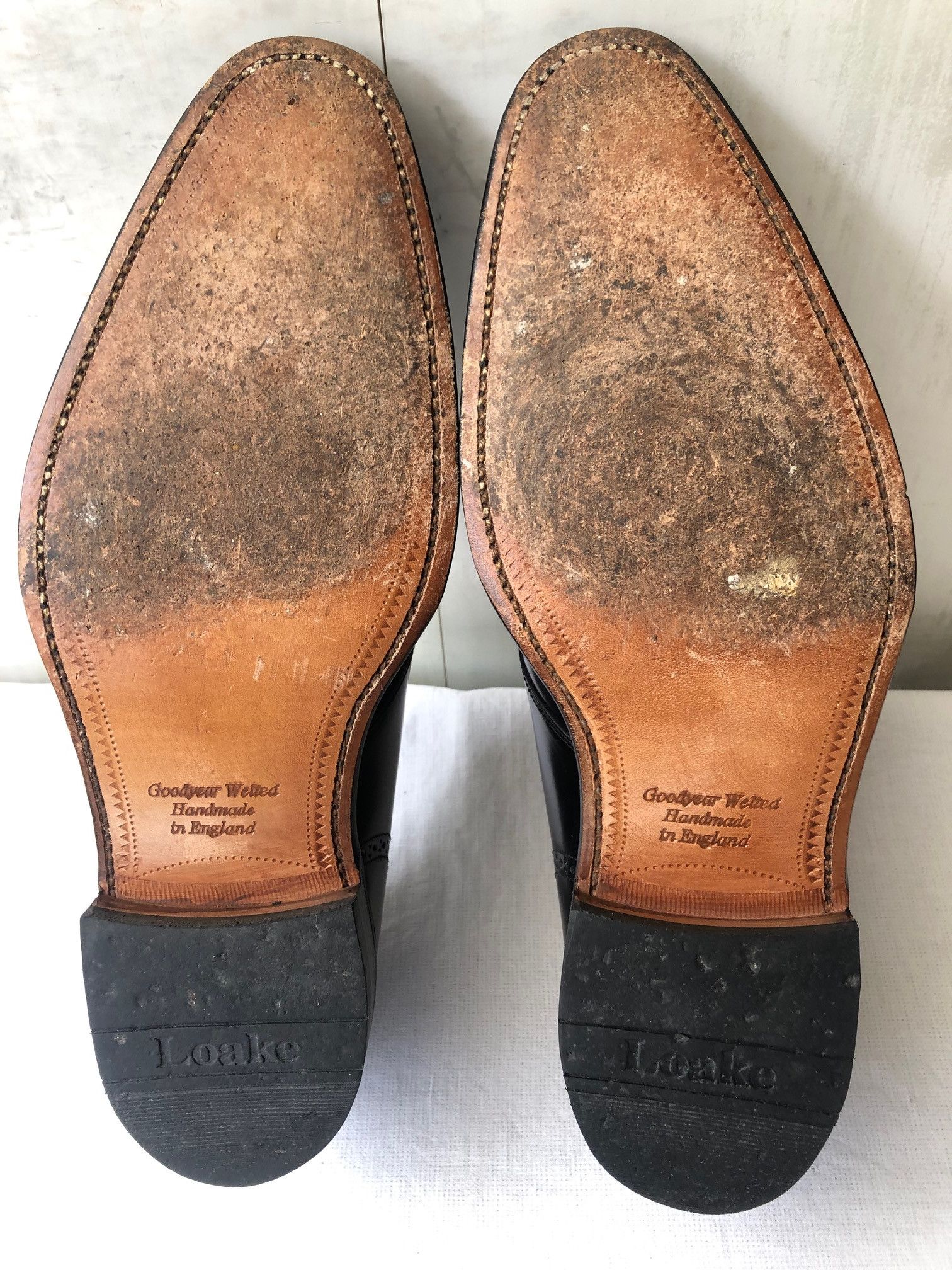 Loake Loake 'Dozer' Black leather wing tip Monk shoes Size US 9 / EU 42 - 6 Thumbnail