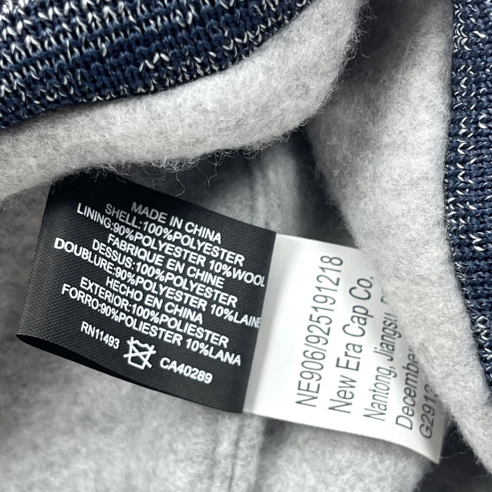 New Era New Era Beanie Adults Winter Snow Hat Cap 100% Polyester Navy Gray Striped Multicolor Size ONE SIZE - 8 Thumbnail