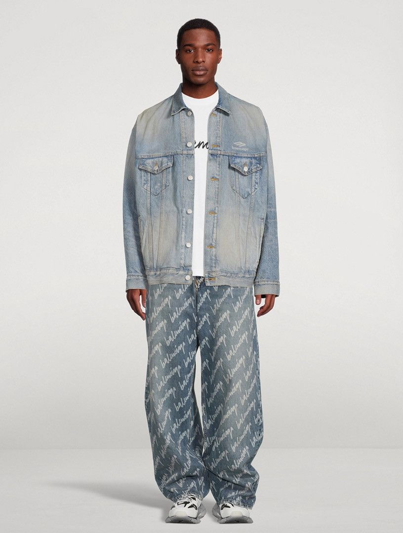 Balenciaga 3B Sports Super Oversized Baggy Denim Jacket 2023 Size US S / EU 44-46 / 1 - 2 Thumbnail