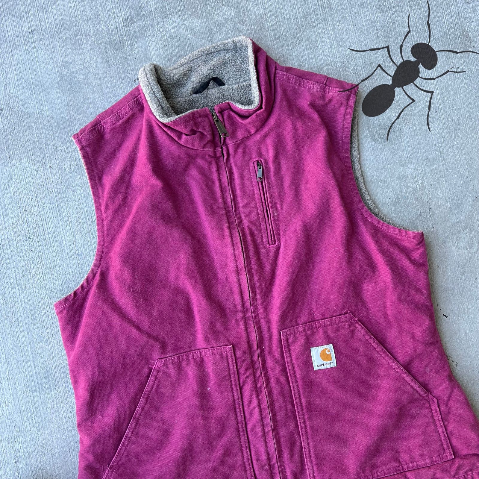 Carhartt × Vintage Carhartt WOMENS WV001 RBY pink work wear vest Size US L / EU 52-54 / 3 - 2 Thumbnail