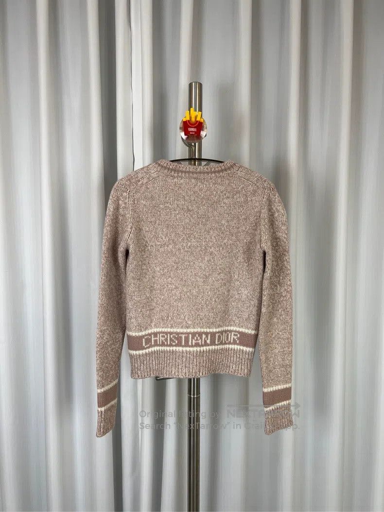 Dior Dior Classic slogan Logo nude pink cashmere sweater Size XS / US 0-2 / IT 36-38 - 2 Thumbnail