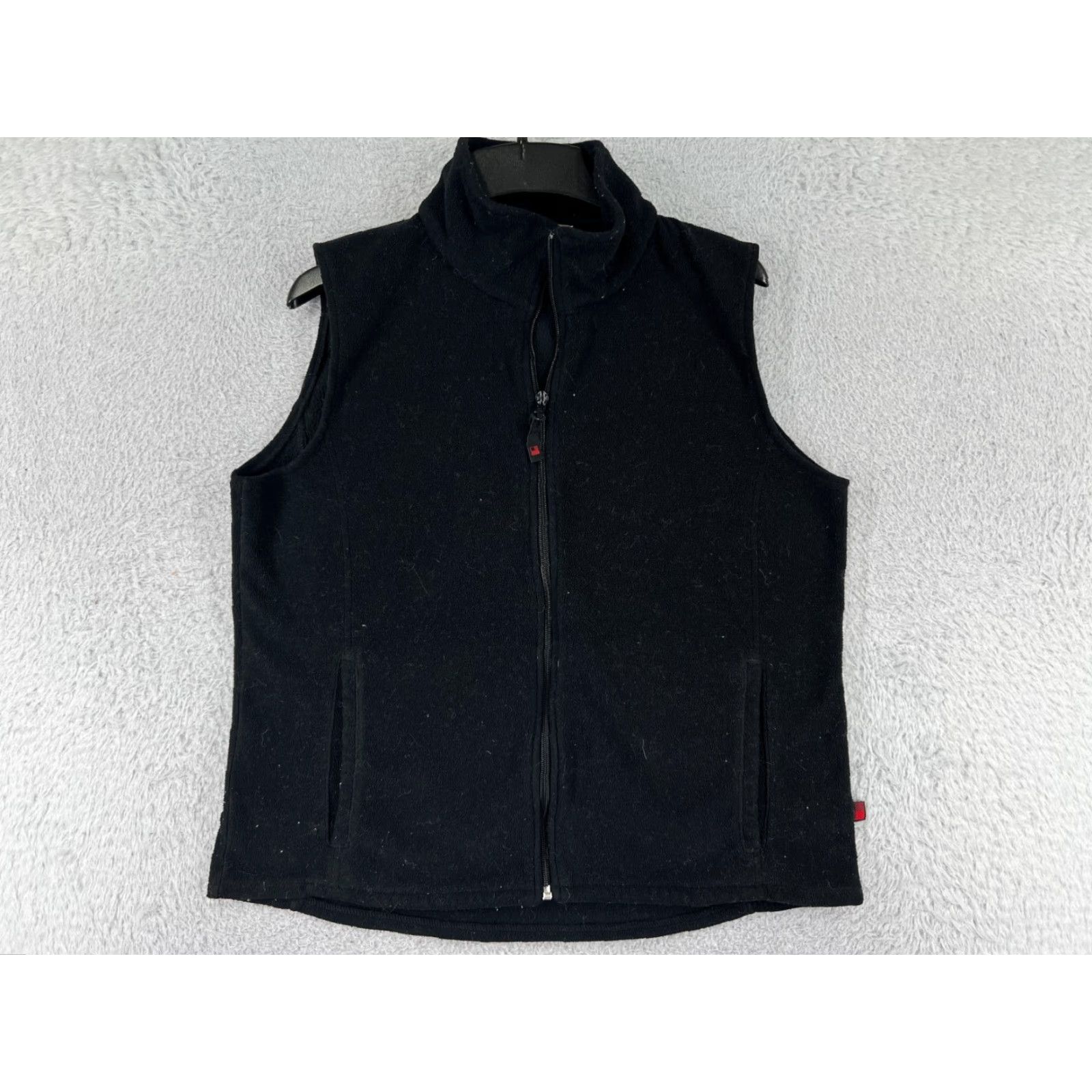 Vintage Woolrich Vest Womens Medium Black Full Zip Polyester Fleece Zip Pockets Size XL / US 12-14 / IT 48-50 - 2 Thumbnail