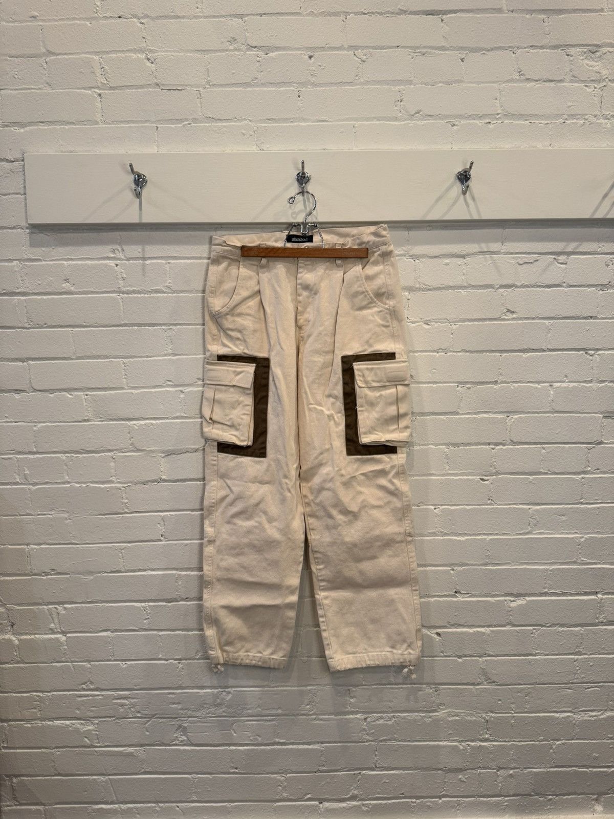 Afield Out White Two-Tone Cargo Pants