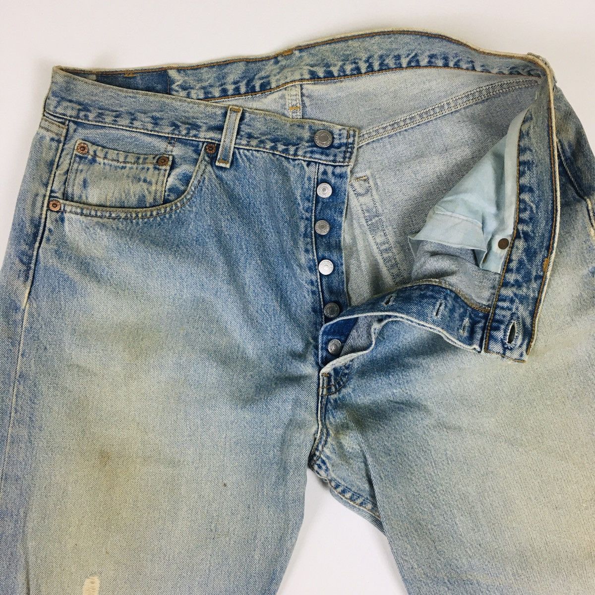 Levi's Vintage Clothing Vintage 90s Levi’s 501 Distress Size US 38 / EU 54 - 9 Thumbnail