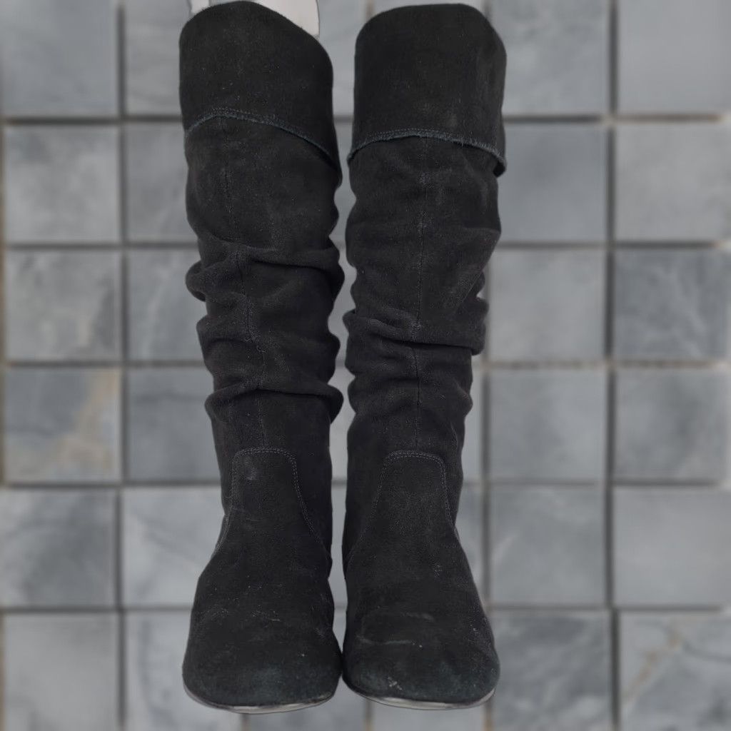 Steve Madden Steve Madden Black Suede Slip On Knee High Boots Women 7.5 Bonanza Brown Fashion Boots Menus? Size US 8 / IT 38 - 1 Thumbnail