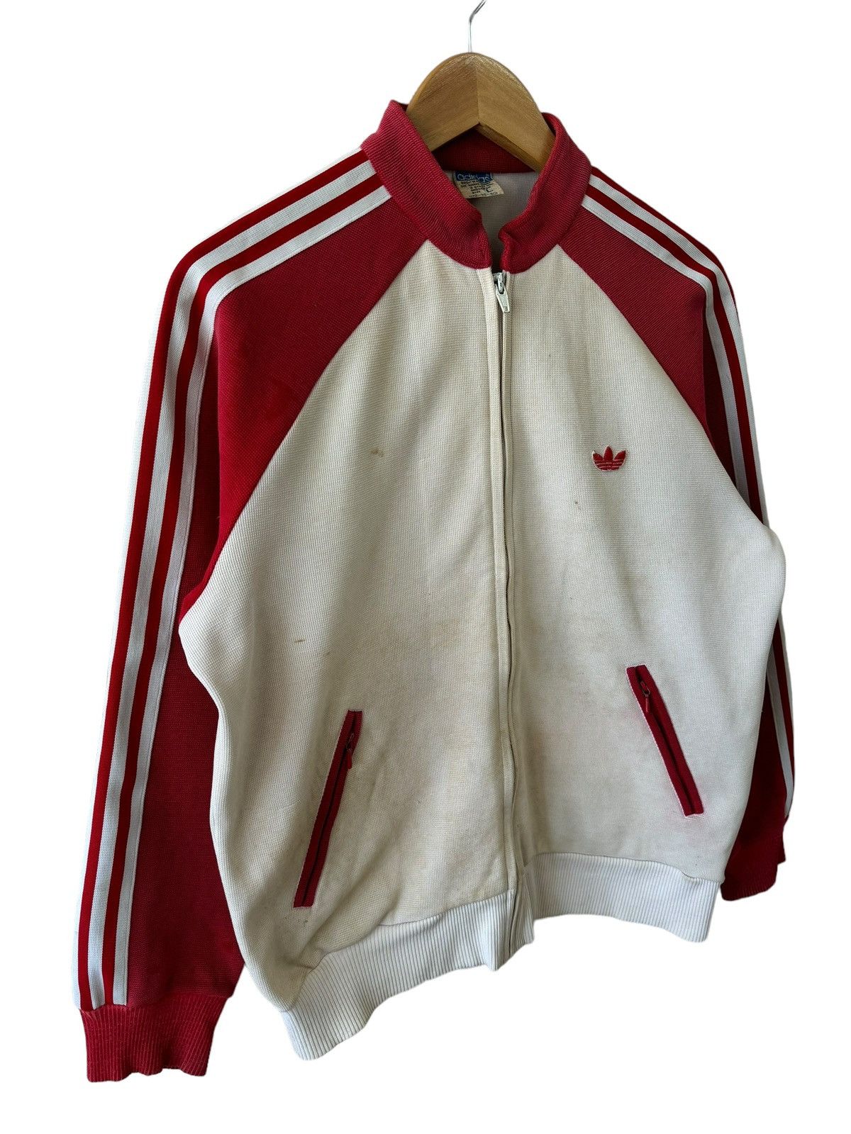Adidas Vintage 80s adidas Red/White Tracktop Size US L / EU 52-54 / 3 - 2 Thumbnail