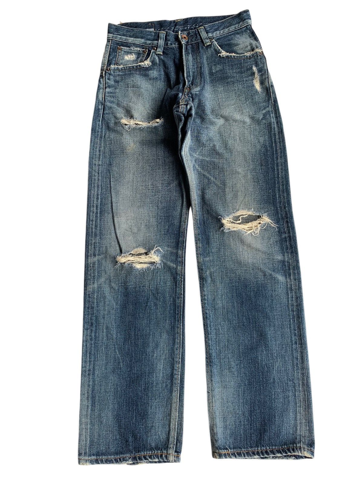 Edwin × Kapital × Vintage EDWIN SELVEDGE REDLINE JAPANESE DISTRESSED DENIM Size US 29 - 2 Thumbnail