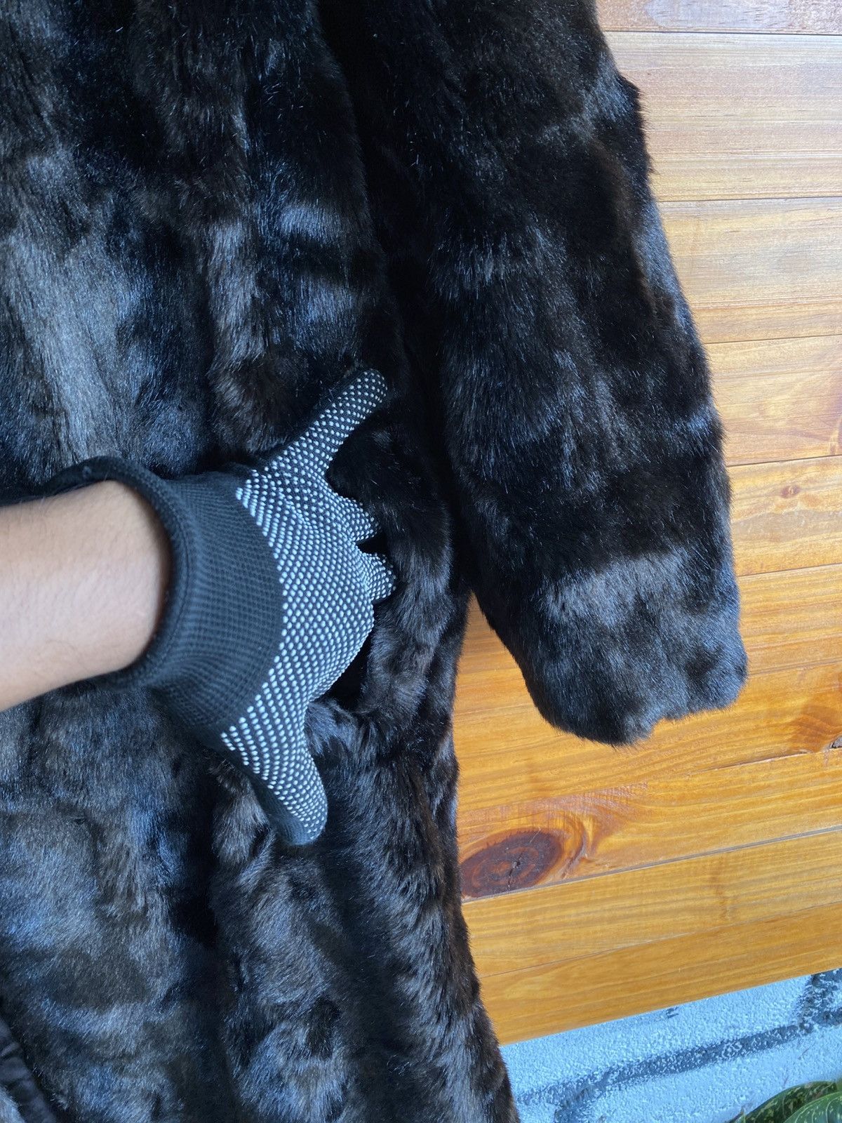 Vintage Vintage Jean Louis de Paris Faux Fur Long Coat Black Size M / US 6-8 / IT 42-44 - 7 Thumbnail