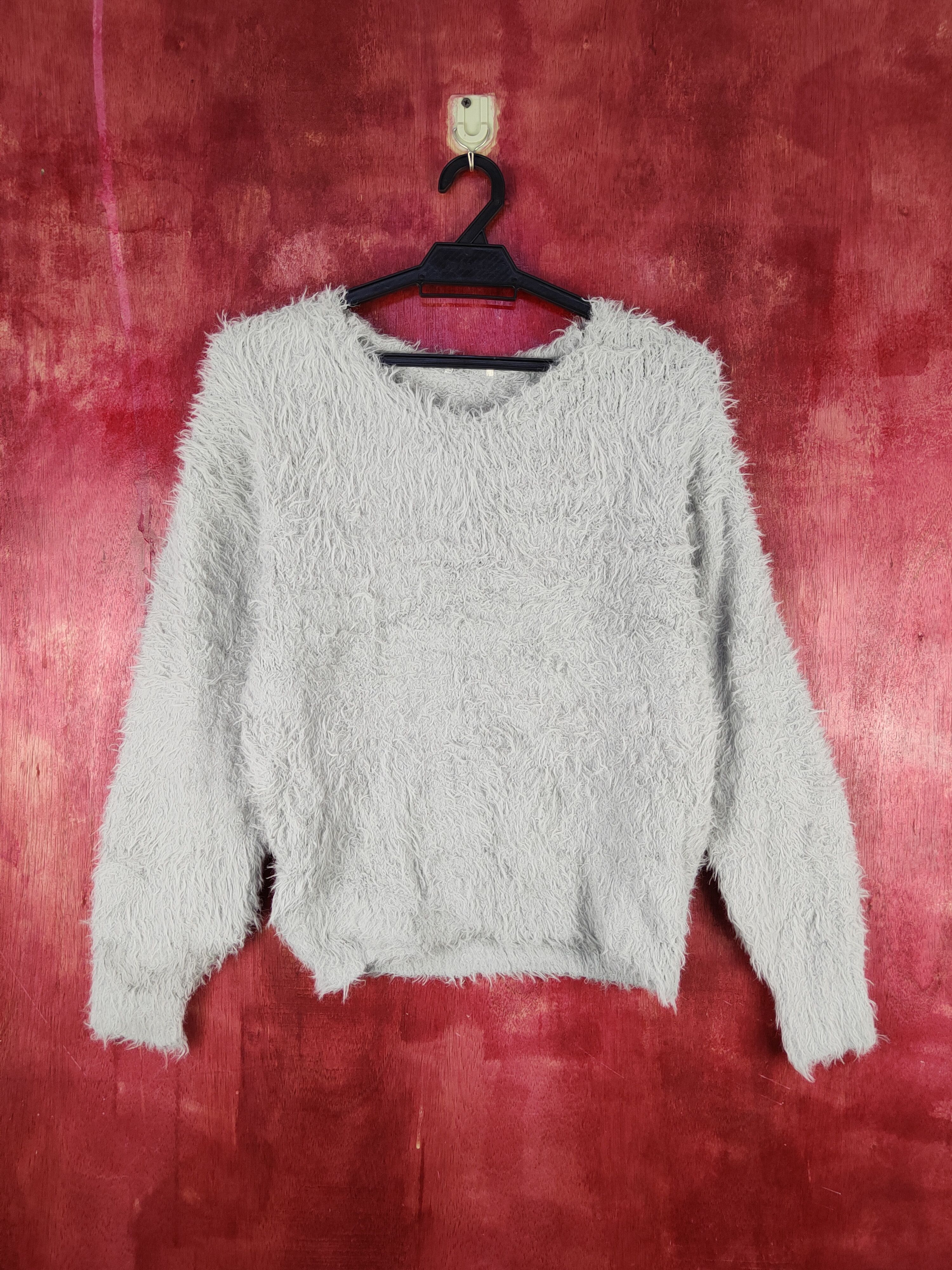 Homespun Knitwear Japanese Brand Gray Shag Shaggy Fur Mohair Knitwear #S2059 Size M / US 6-8 / IT 42-44 - 1 Thumbnail