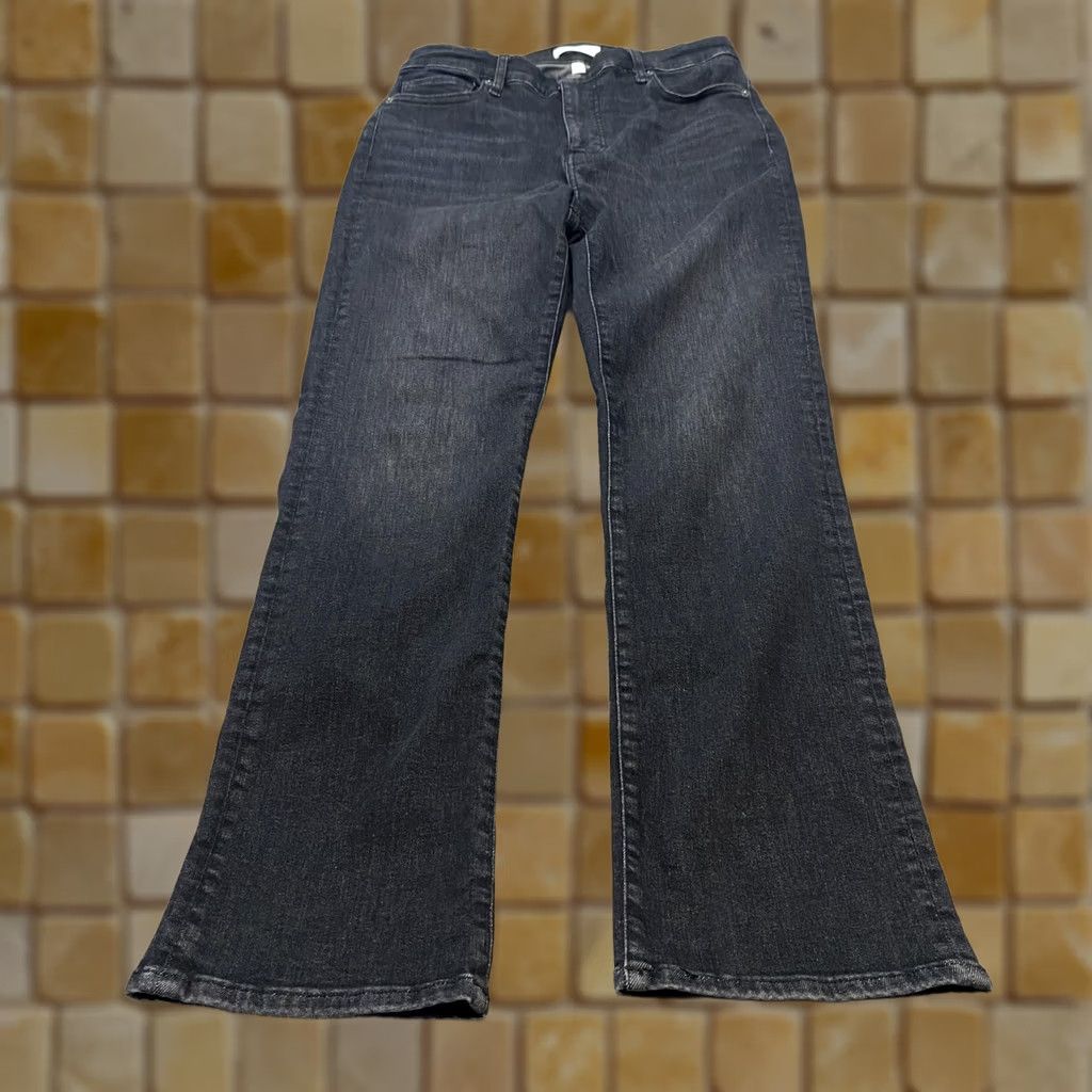 Frame FRAME Le High Straight Long Jeans Womens 31 Charcoal Gray High Rise Denim Stretch 5-Pocket Mens? Size 24" / US 00 / IT 34 - 1 Thumbnail
