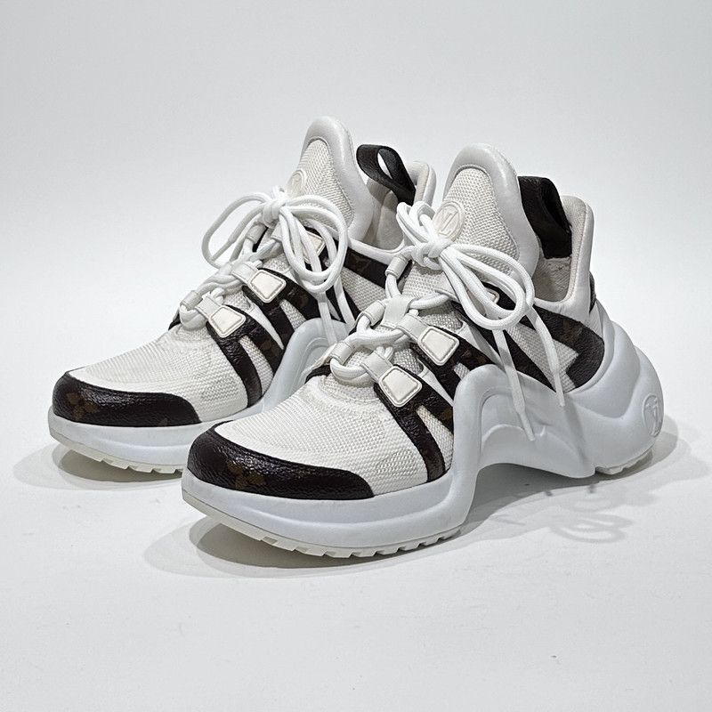 Louis Vuitton Louis Vuitton Thick-Soled High-Top Sneakers 0089 Size US 5.5 / EU 38 - 1 Thumbnail