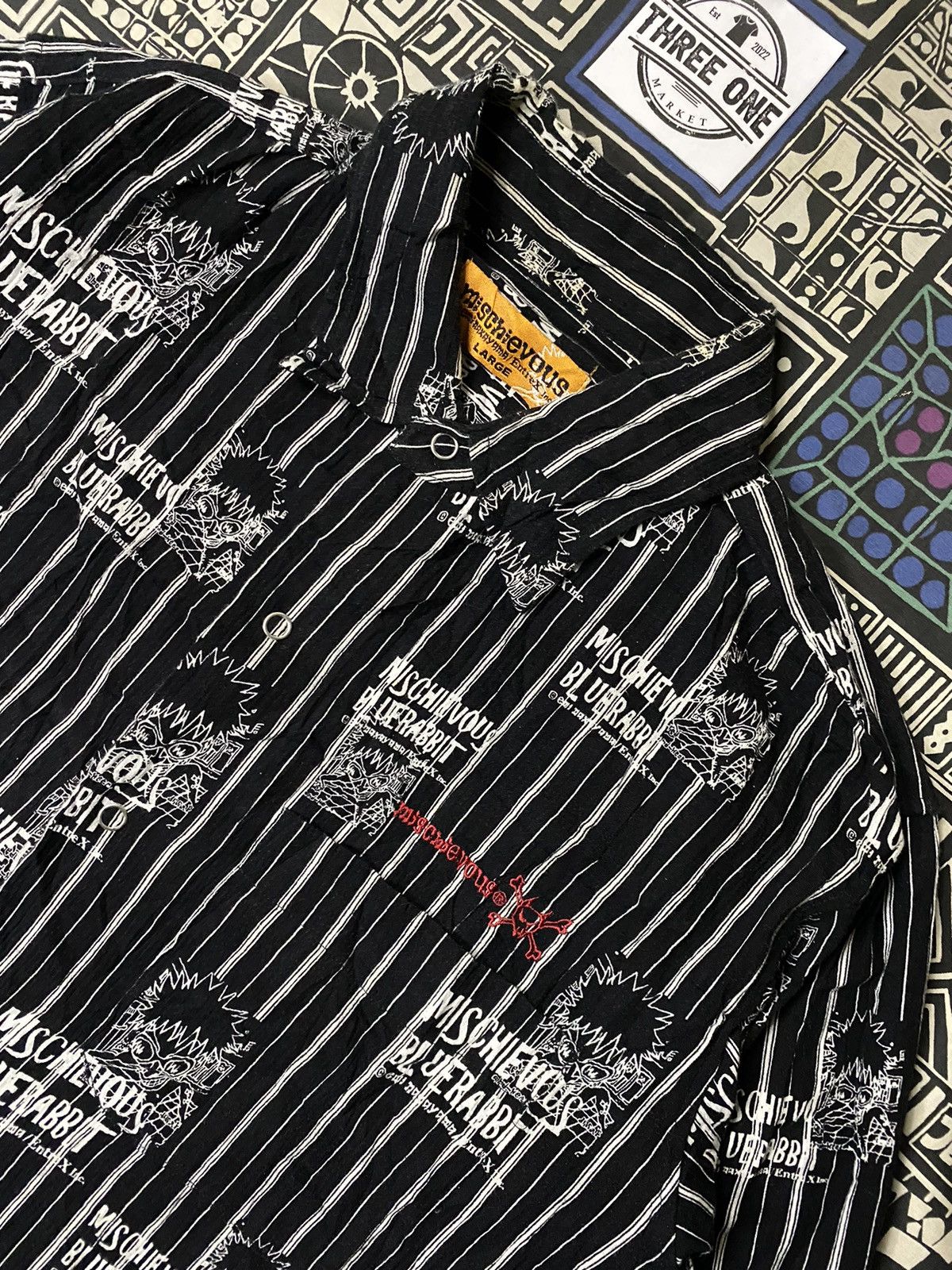 Vintage VINTAGE MISCHIEVOUS SKUNK PUNK AOP SHIRT Size US L / EU 52-54 / 3 - 2 Thumbnail