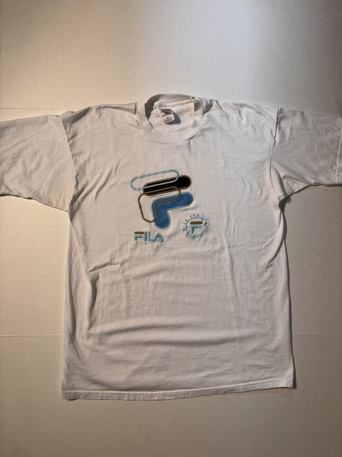 Fila Vtg Fila Italia International Logo Tennis Soccer 90’s Tee Size US XL / EU 56 / 4 - 1 Thumbnail