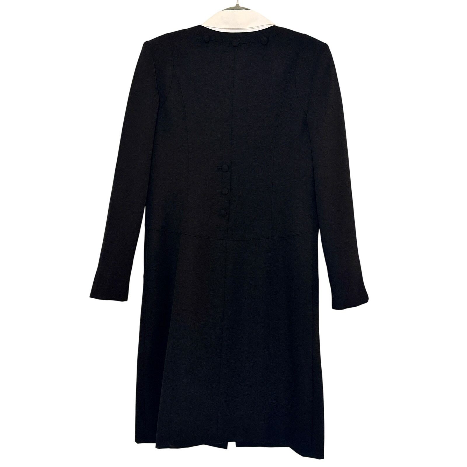 Karl Lagerfeld Lagerfeld Gallery Women's Black Wool-Cotton Tuxedo Jacket Size M / US 6-8 / IT 42-44 - 2 Thumbnail