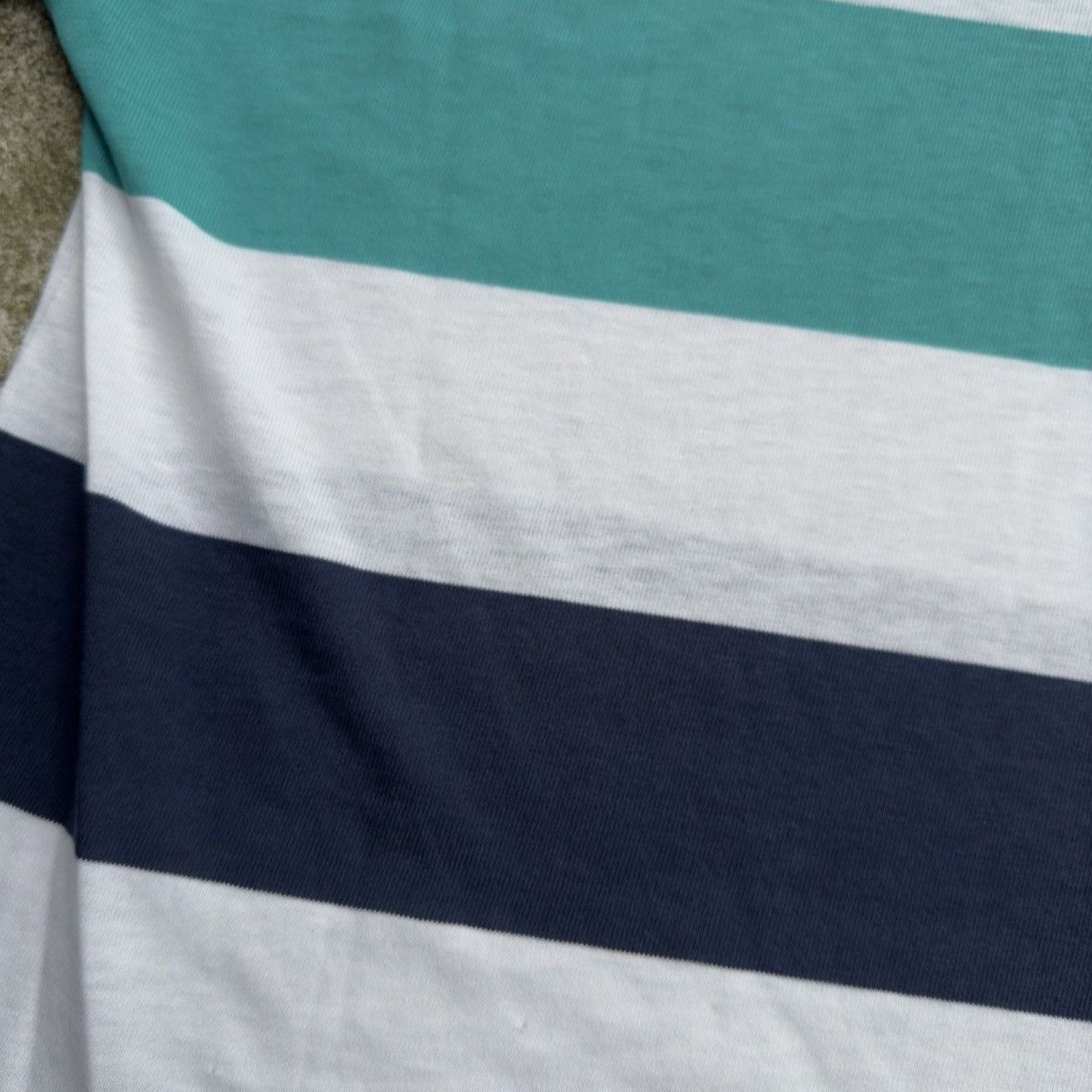 Vintage 70s Paper Thin Distressed Striped Blue Faded Tee ERD Grunge Size US S / EU 44-46 / 1 - 14 Thumbnail