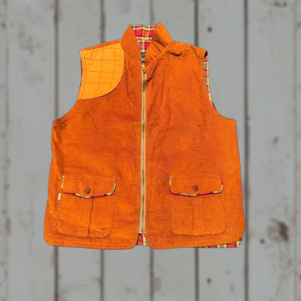 Levi's VINTAGE Levi's Shooting Vest Corduroy Lined Hunting 70s 80s White Tab Men L Brown Shotgun Style Military Jacket Size US L / EU 52-54 / 3 - 1 Thumbnail