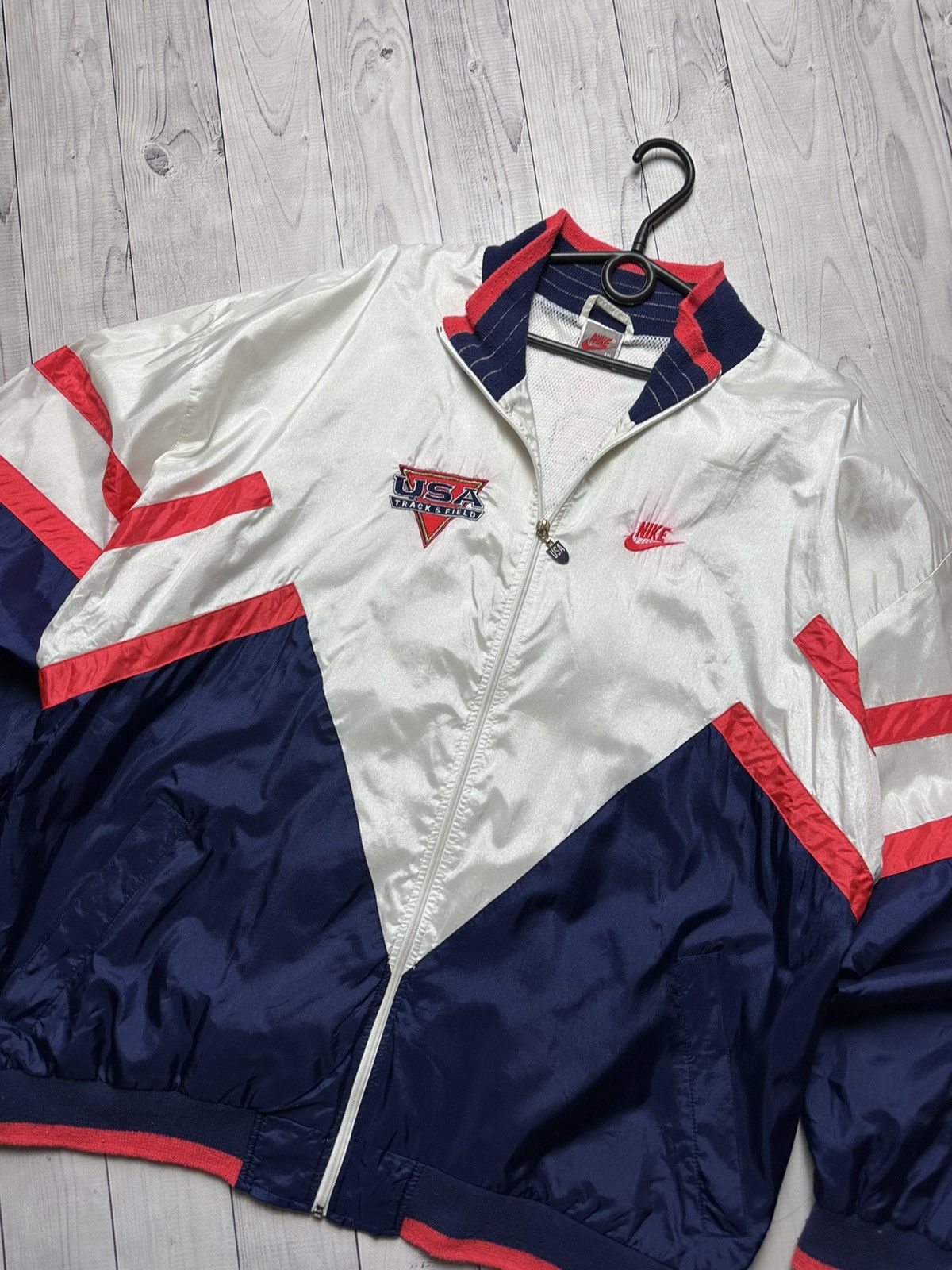 Nike × Vintage Vintage Nike USA track jacket size XXL big logo rare Size US XXL / EU 58 / 5 - 3 Thumbnail