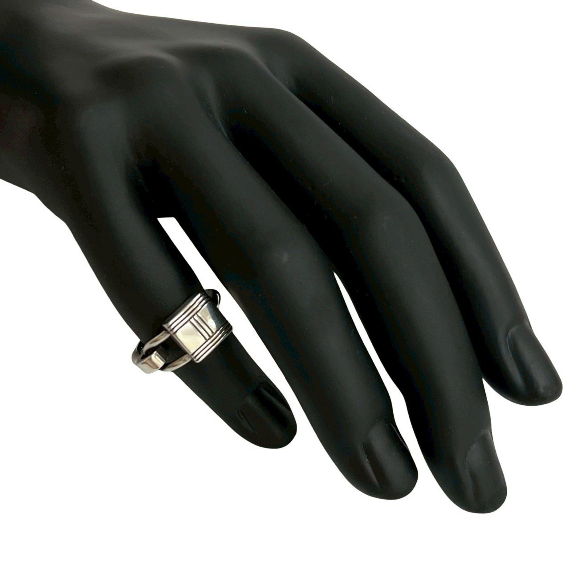 Hermes HERMES Cadena Motif Ring, 925 Sterling Silver, Size 7, Women's, 70645 Size ONE SIZE - 1 Thumbnail