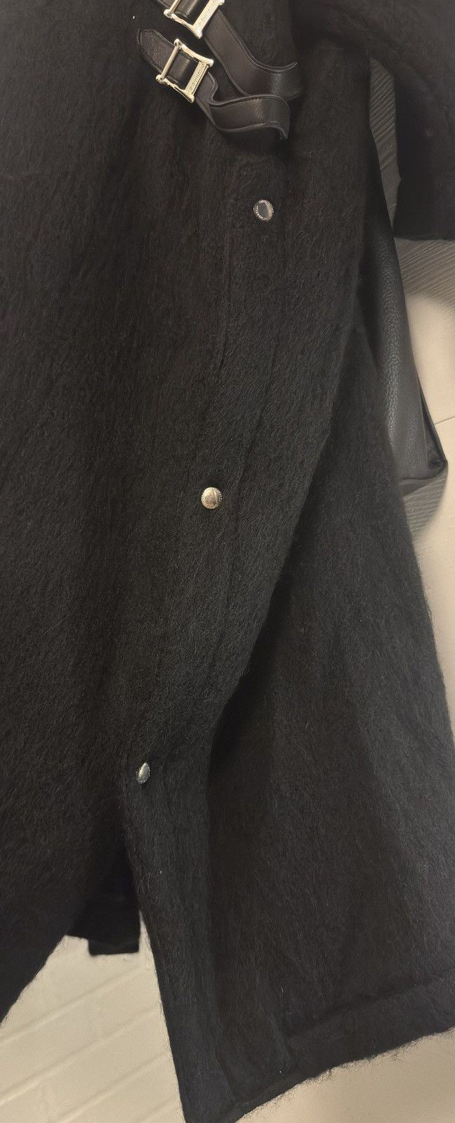 Christian Dada Christian Dada Wool + mohair biker long coat Size US S / EU 44-46 / 1 - 8 Thumbnail