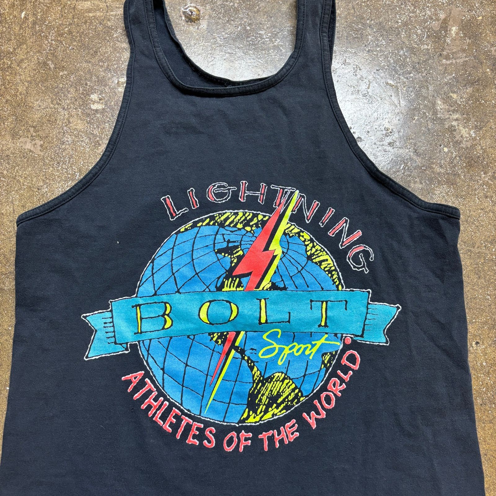 Lightning Bolt × Vintage VTG 90s Lightning Bolt Sport Athletes of the World Tank Lg Size US L / EU 52-54 / 3 - 2 Thumbnail