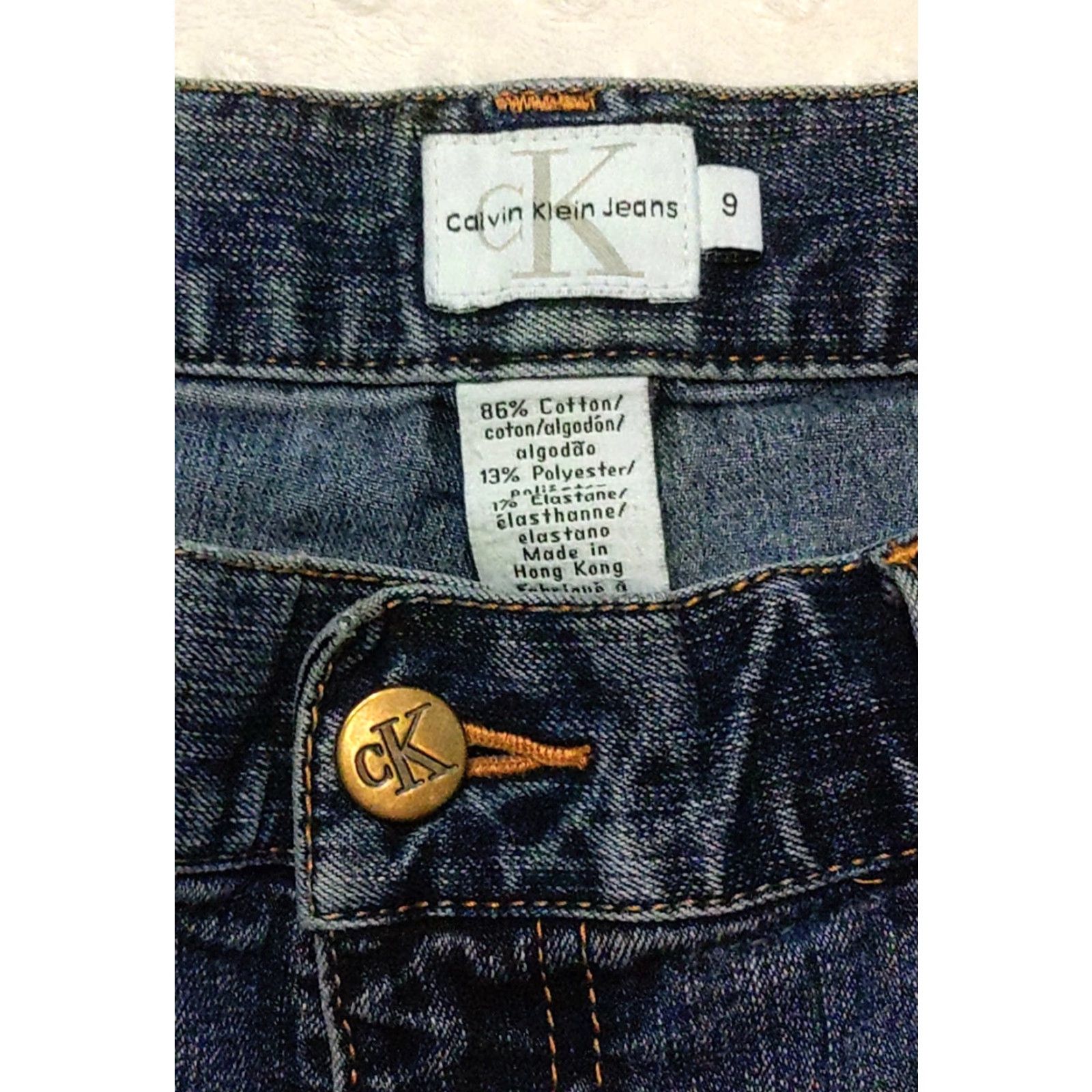 Calvin Klein VINTAGE Calvin Klein Jeans Womens 9 High Rise Straight Blue 5-Pocket 80s 90s Size 30" / US 8 / IT 44 - 5 Thumbnail