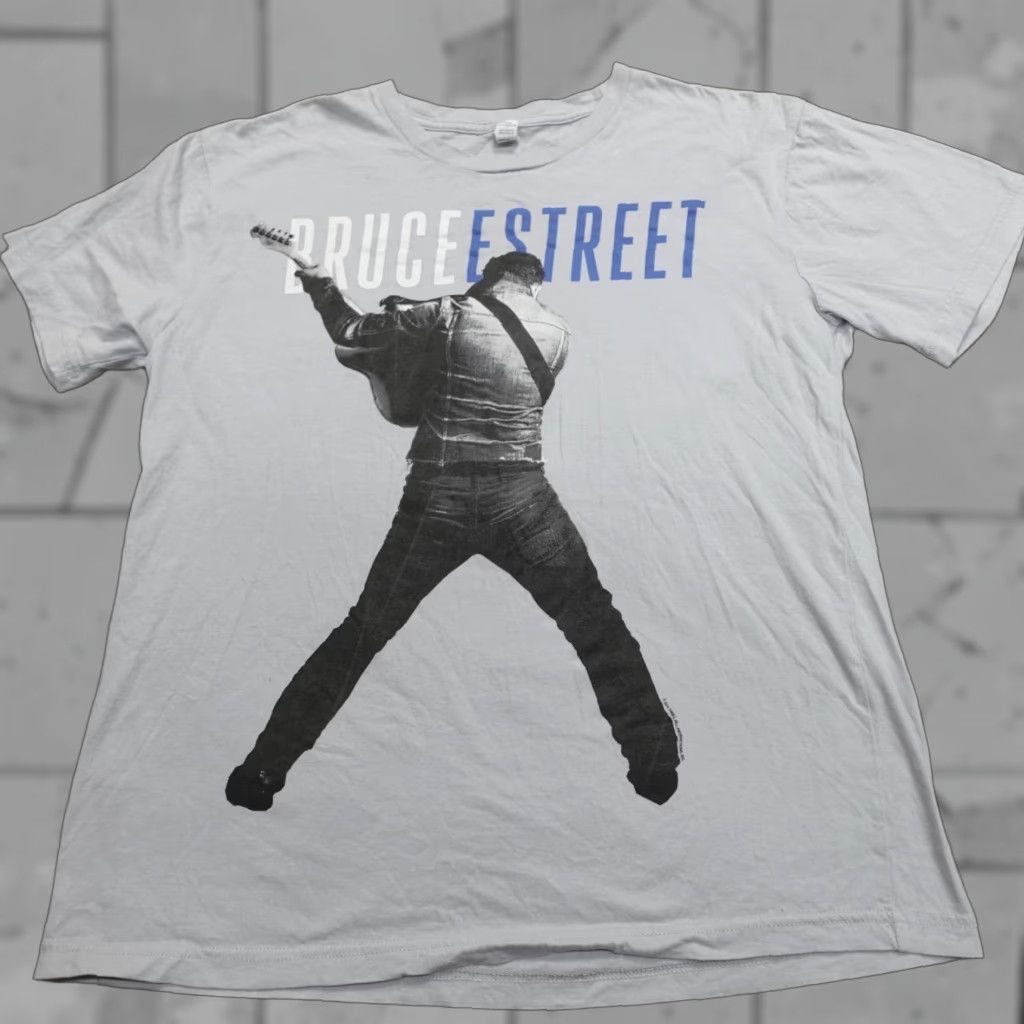 Doublet VINTAGE Bruce Springsteen Shirt Large Blue 2014 Tour Double Sided Mens T-Shirt L Blue Cotton Blend Short Sleeve Crew Neck Graphic Print Size US L / EU 52-54 / 3 - 1 Thumbnail