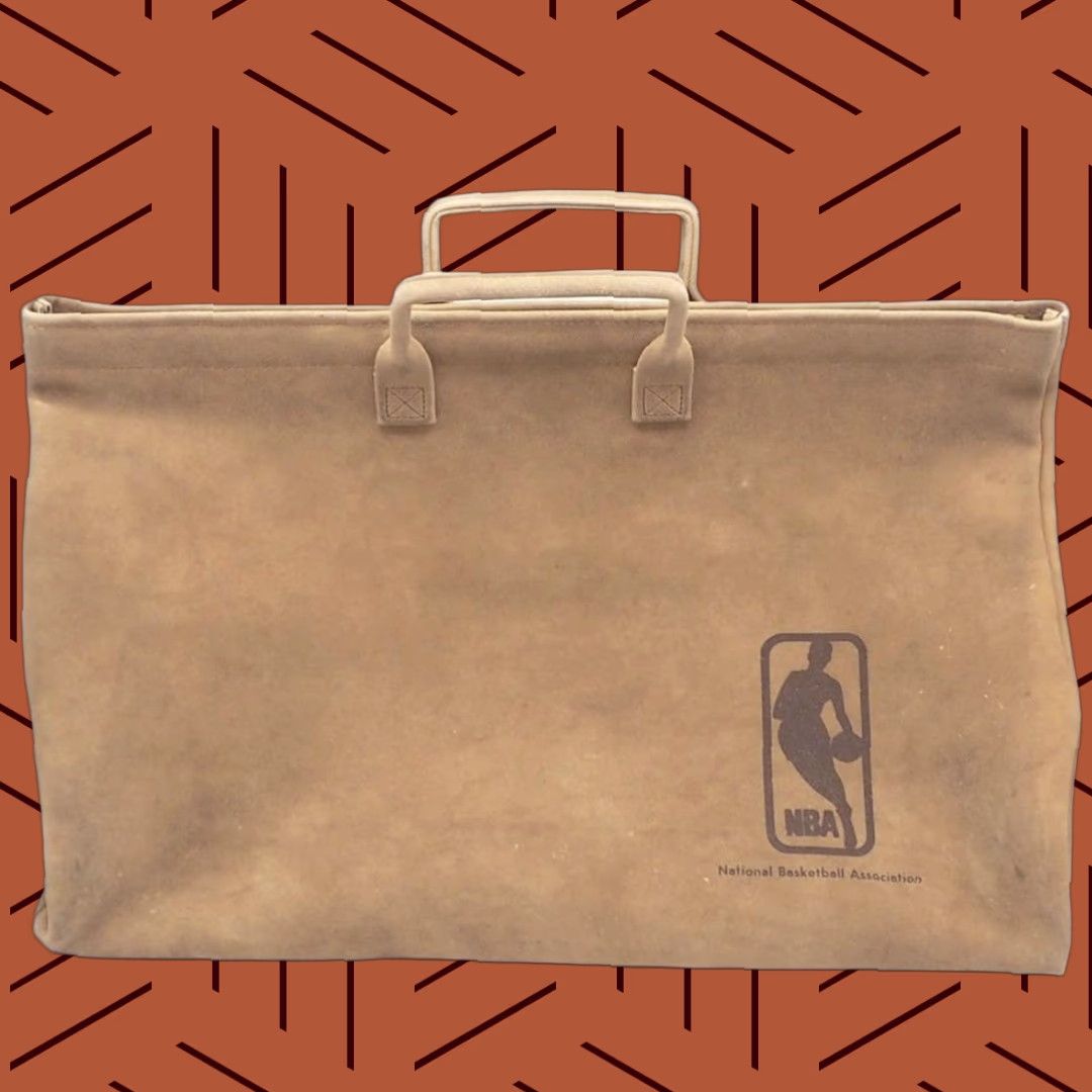 NBA VINTAGE NBA Briefcase Attache Laptop Bag 1970's Faux Suede Leather Brown Unbranded Unisex Adults 17x11 - Textile: Faux Leather - 90s Size ONE SIZE - 1 Thumbnail