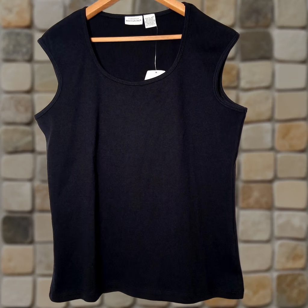 Vintage VINTAGE White Stag Tank Top L Black Sleeveless Shirt NOS Y2K Retro Classic Size L / US 10 / IT 46 - 1 Thumbnail