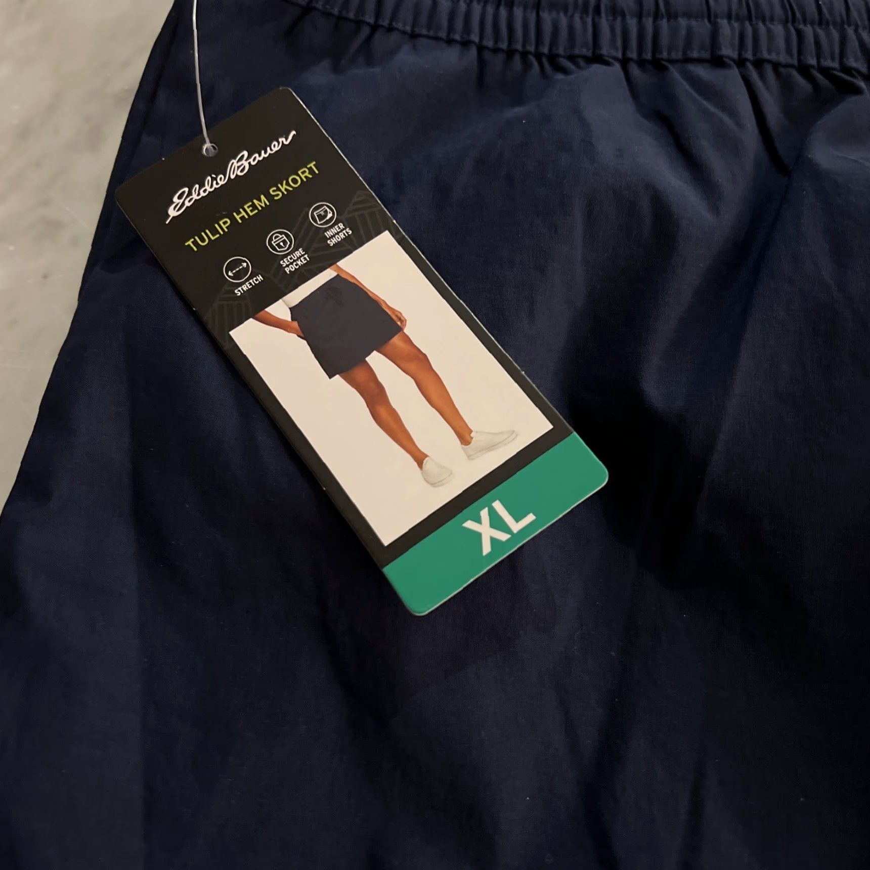 Eddie Bauer Eddie Bauer Women’s Skort XL Navy Blue Tulip Hem Casual Travel Short Stretch Spring Summer Size 40" / US 18 - 7 Thumbnail