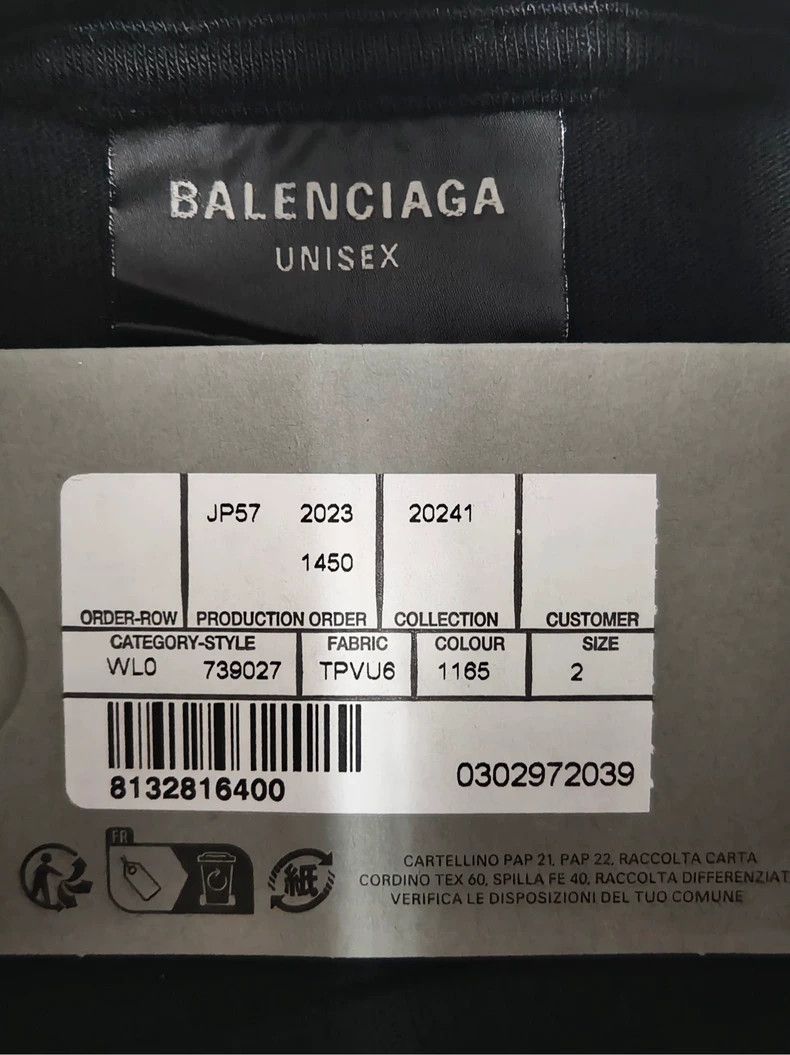 Balenciaga Balenciaga 23fw surfing logo letter printed round neck long Size US M / EU 48-50 / 2 - 4 Thumbnail