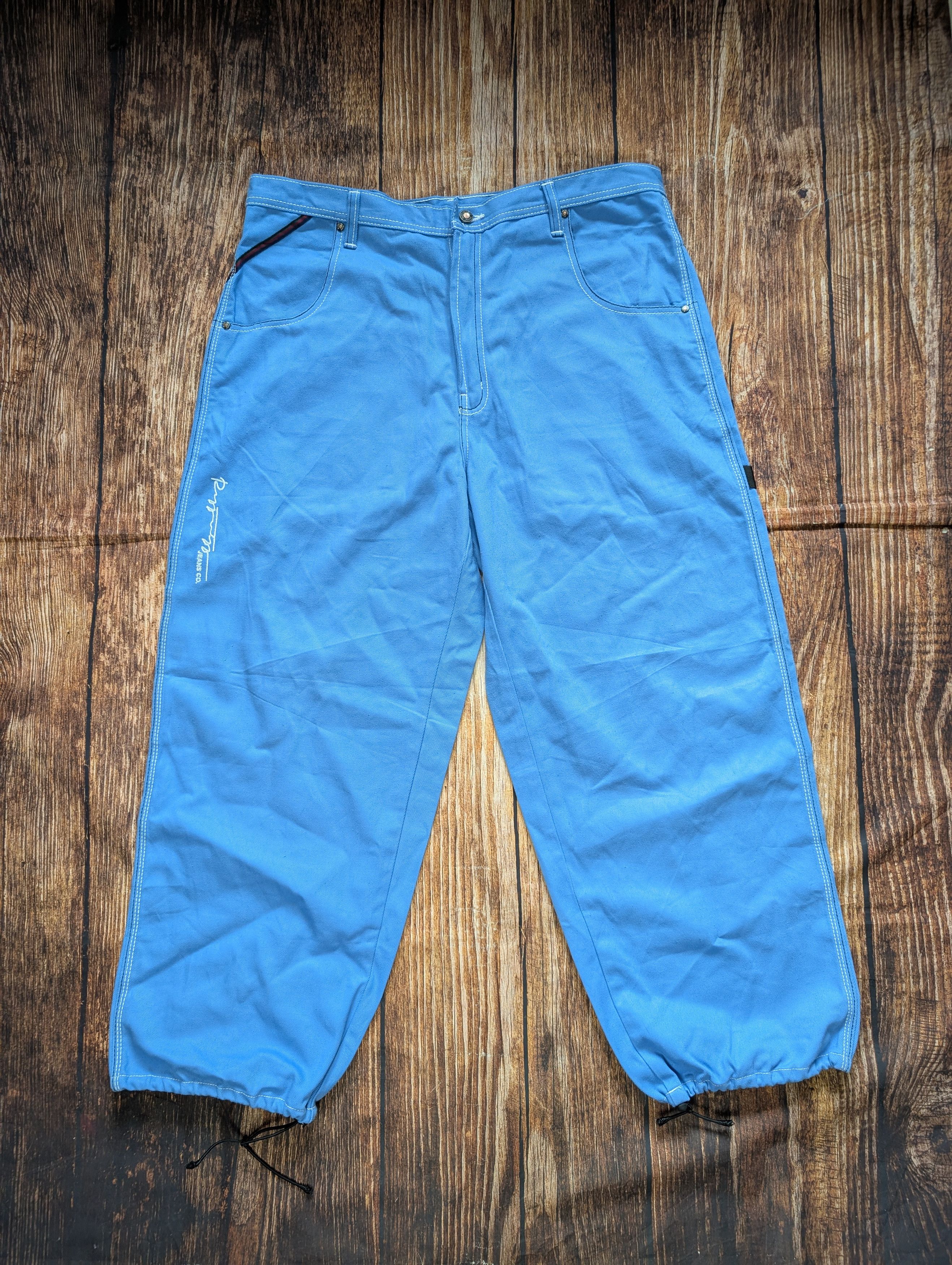 Japanese Brand × Vintage Vintage “Ruff n Tuff” baby blue Carpenter baggy jeans Size US 38 / EU 54 - 5 Thumbnail