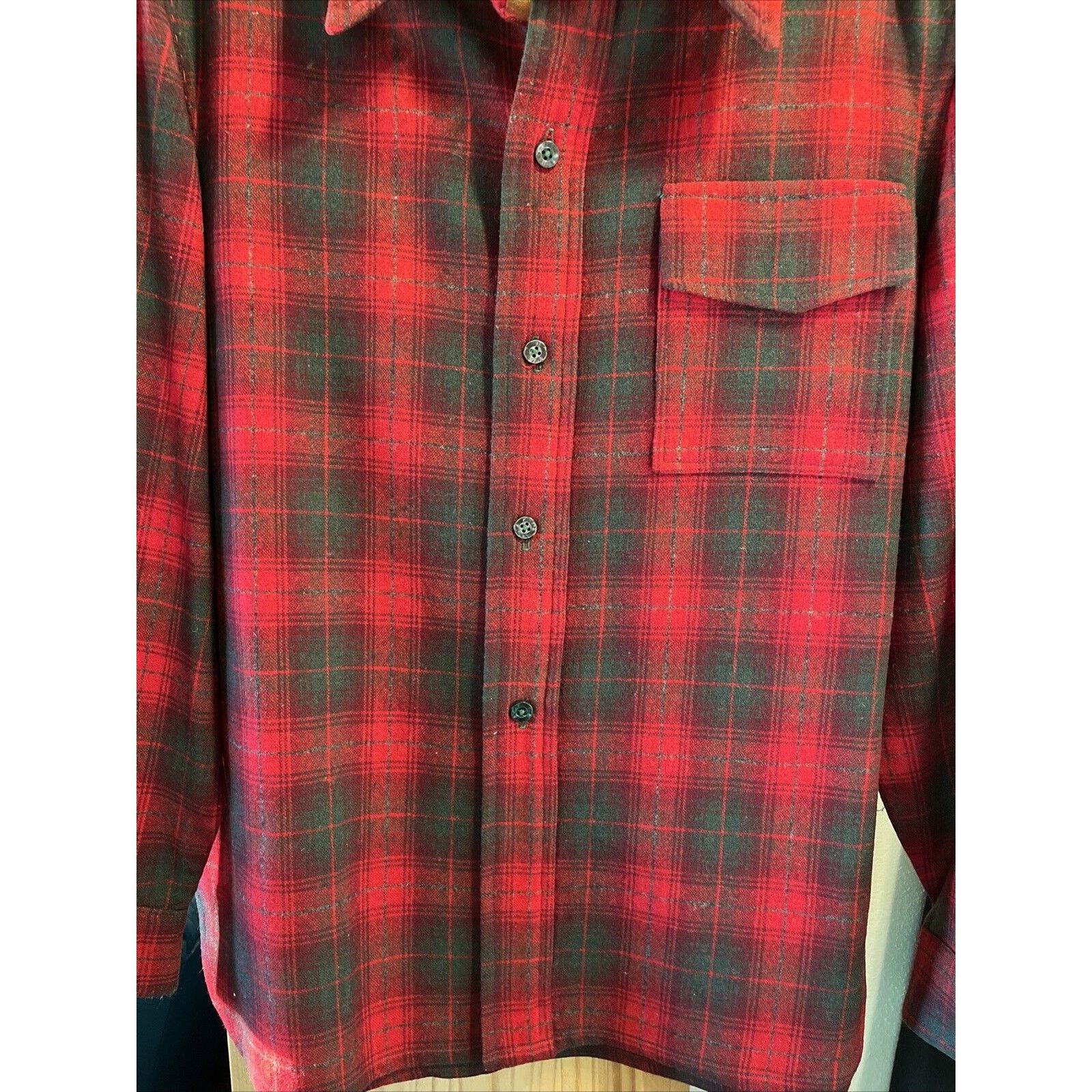 The Unbranded Brand Unbranded Men’s Shirt M Red Plaid LS Button Up Wool Outdoor Size US M / EU 48-50 / 2 - 4 Thumbnail