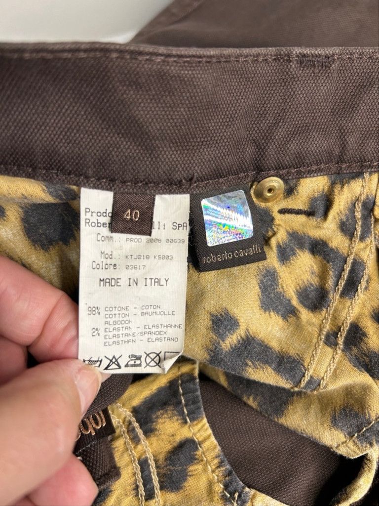 Roberto Cavalli Women's Roberto Cavalli Brown and gold Jeans Size 40 or xs Size 27" / US 4 / IT 40 - 7 Thumbnail
